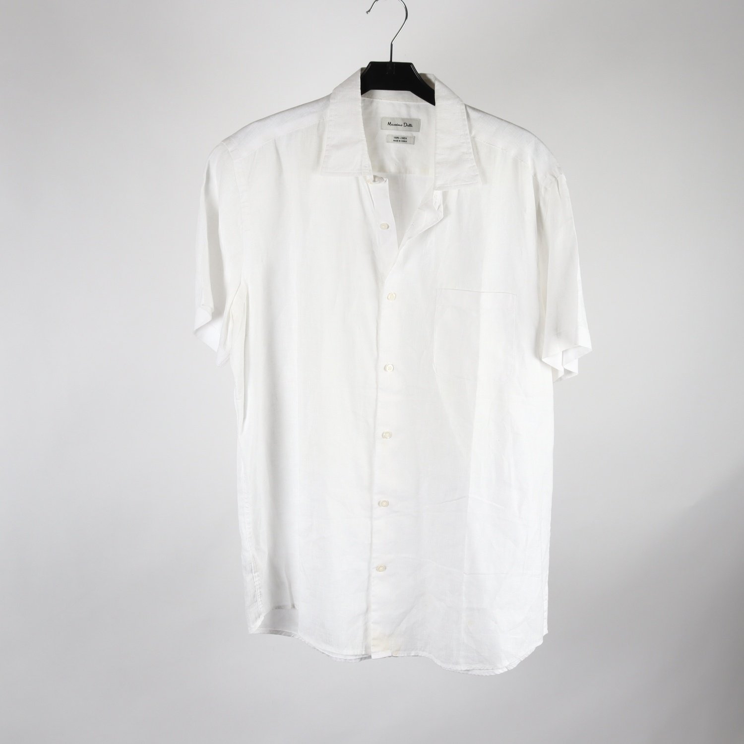 Skjorta, Massimo Dutti, vit, lin, stl. L