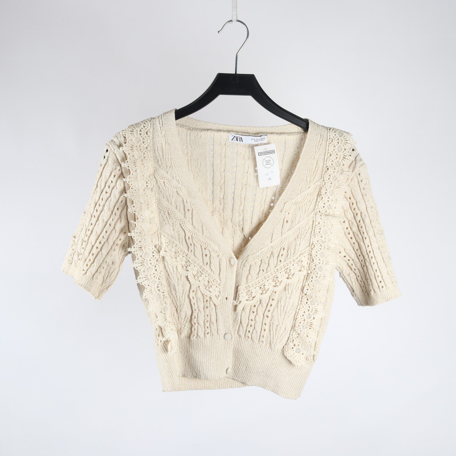 Tröja, 2-pack, Zara, beige, svart, stl. M