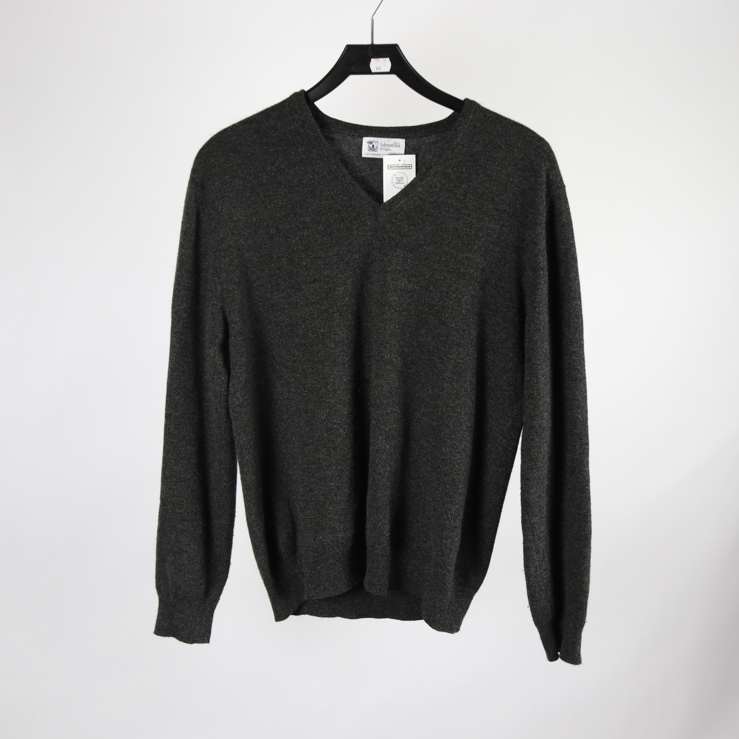 Tröja, Johnstons of Elgin, grå, cashmere, stl. M