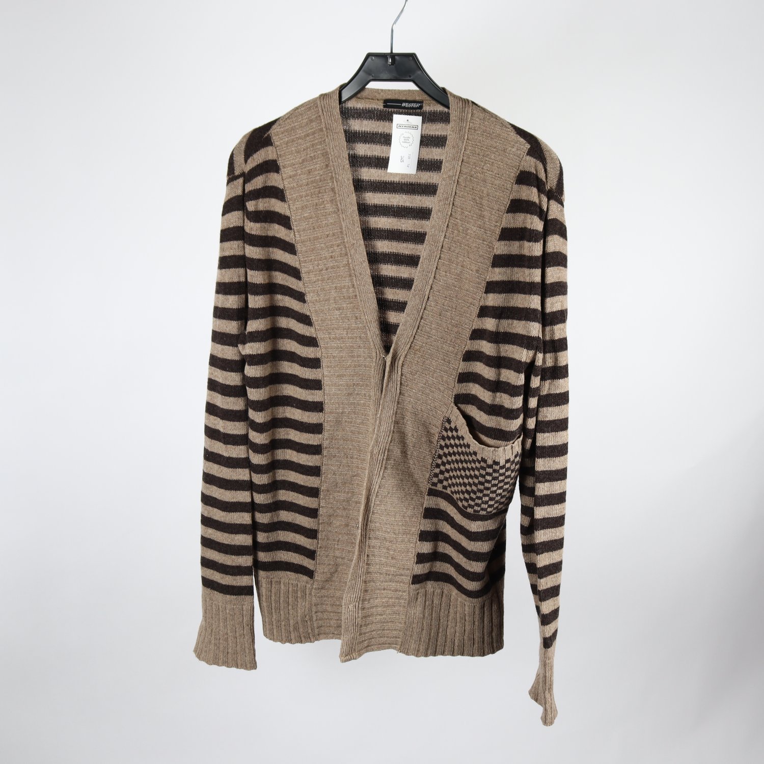 Kofta, Wester, beige, brun, ull, stl. M