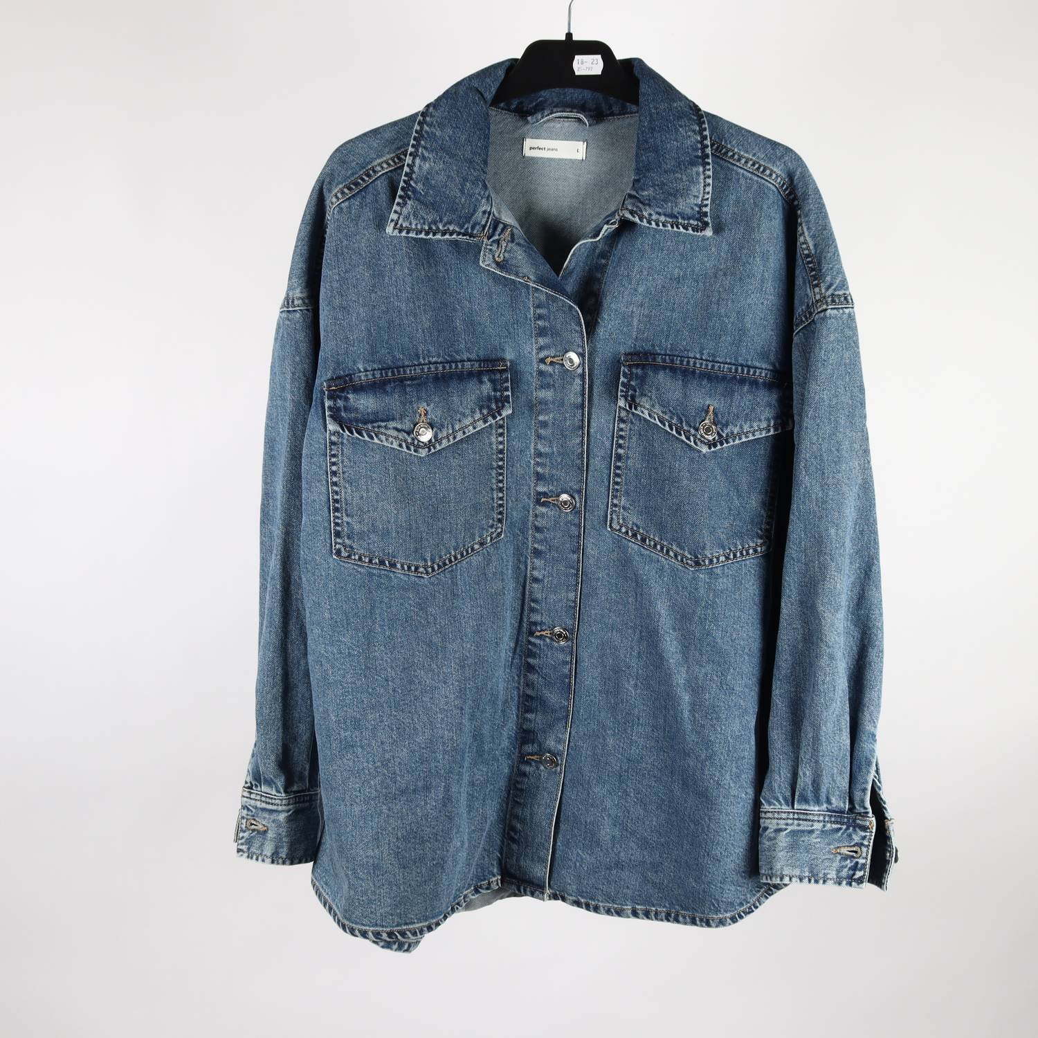 Jeansskjorta, Gina Tricot, stl. L