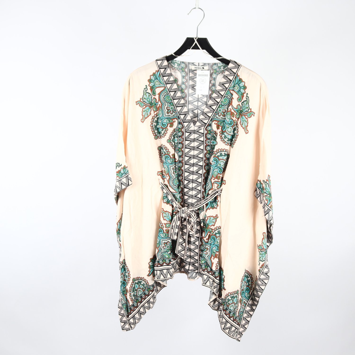 Blus/kimono, Indiska, mönstrad, stl. XS/S