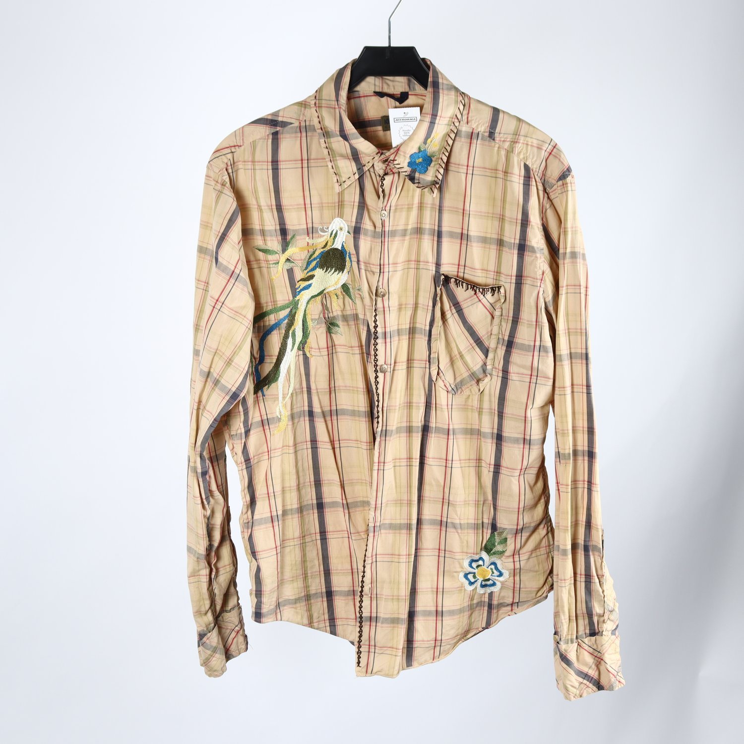 Skjorta, Kenzo, beige, broderad, stl. XL