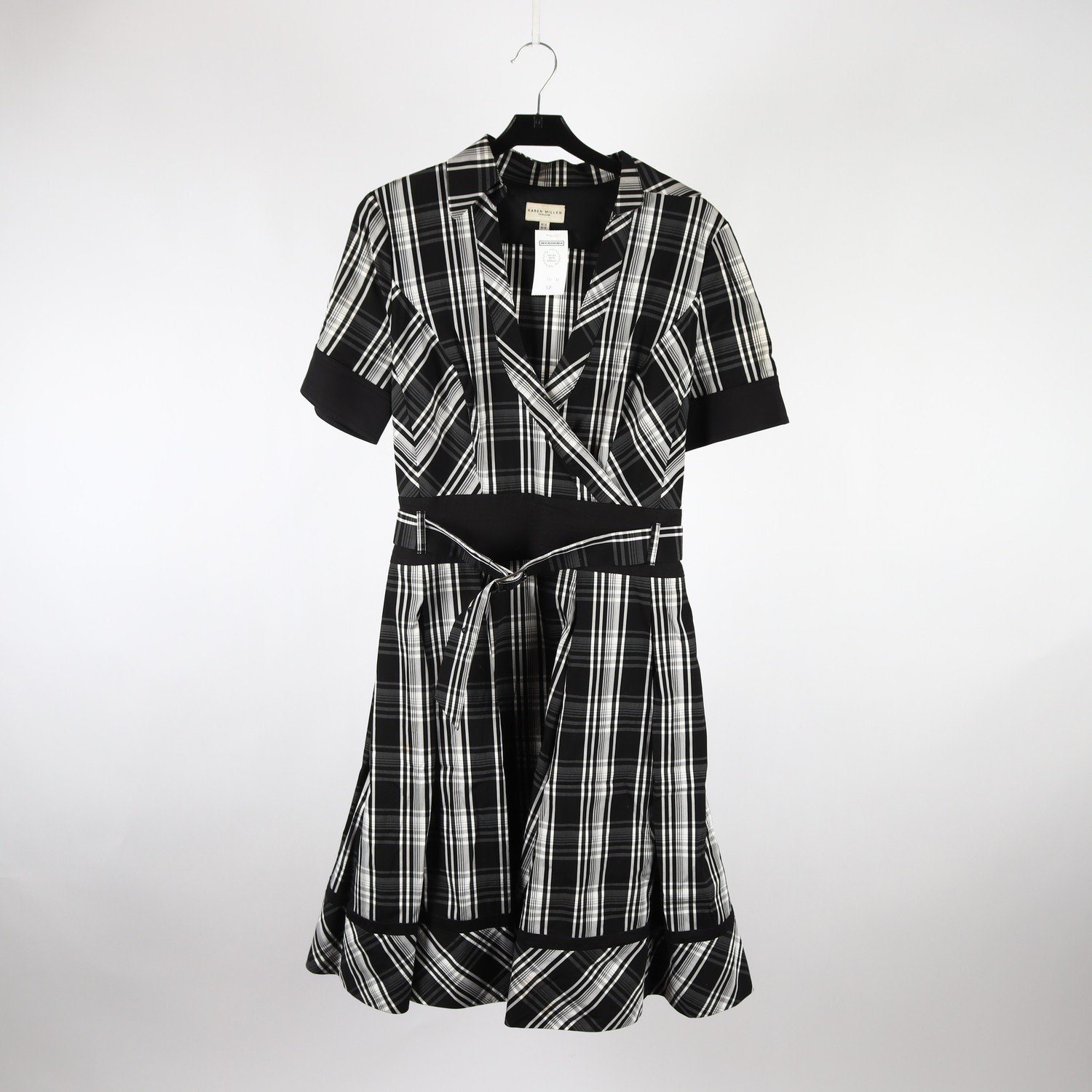Klänning, Karen Millen, svart, vit, stl. 42