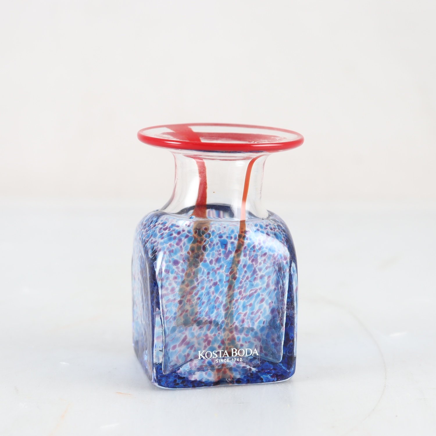 Miniatyrvas, Bertil Vallien, Kosta Boda, artist collection, signerad