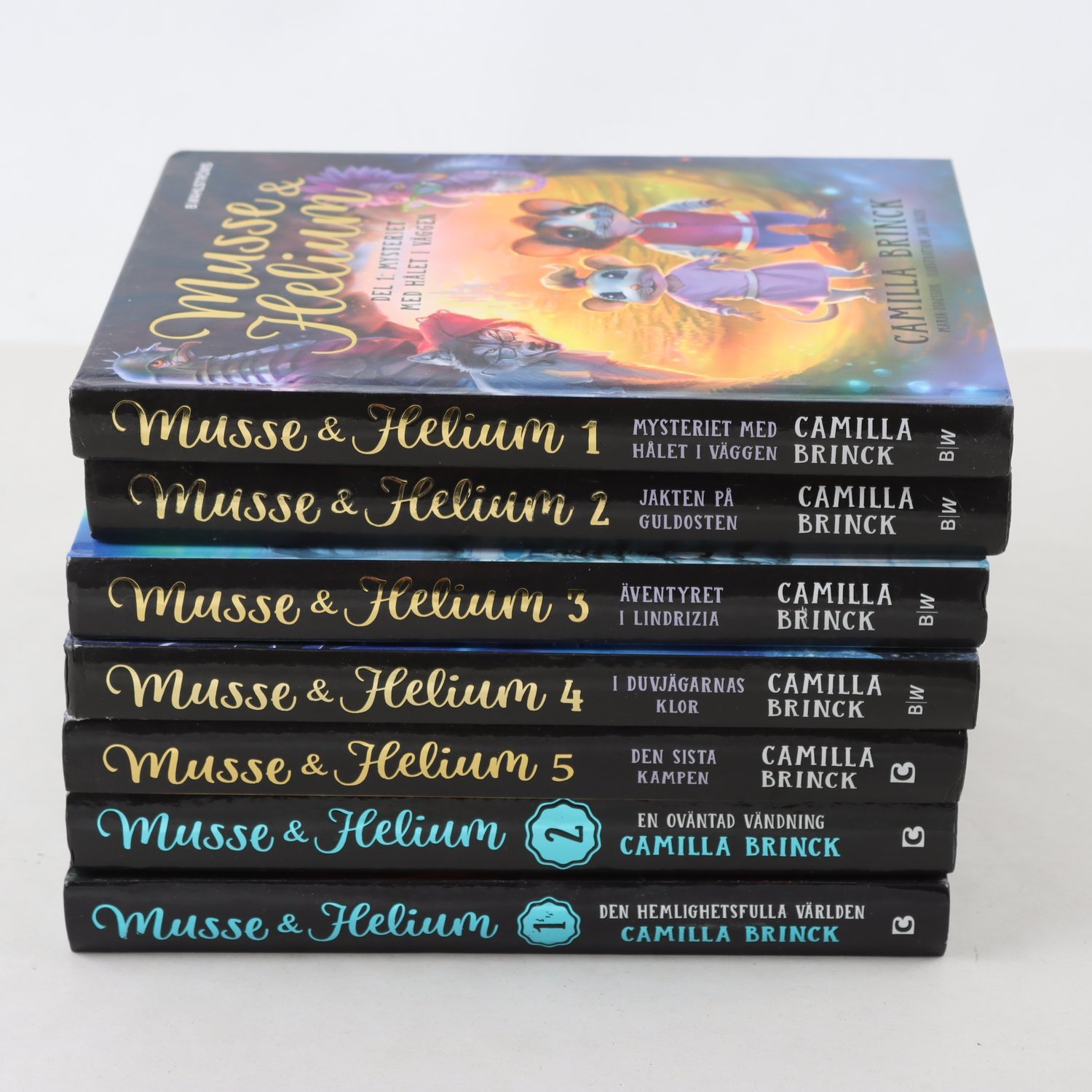 Musse & Helium, Vol. 1-5 i första & Vol. 1-2 i andra serien