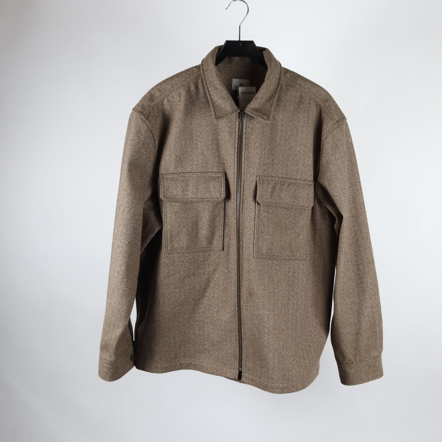 Skjortjacka, H&M, beige, stl. XL