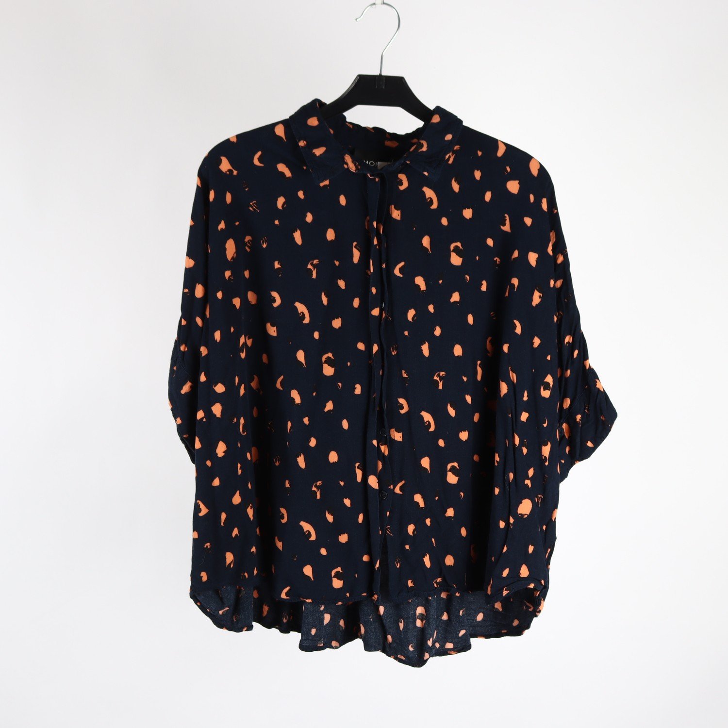 Blus, Monki, blå, mönstrad, stl. M