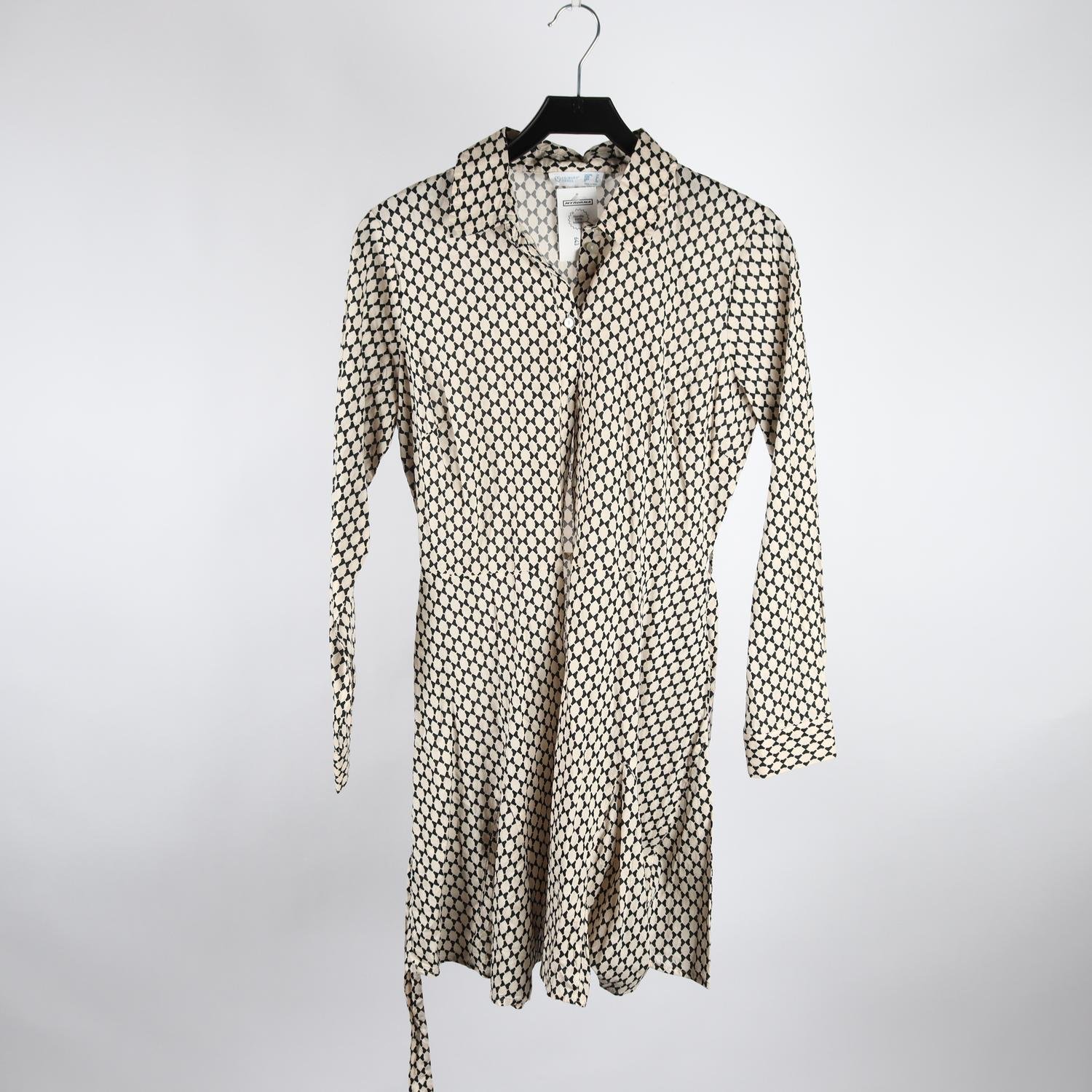 Klänning, Primark, beige, svart, stl. 38