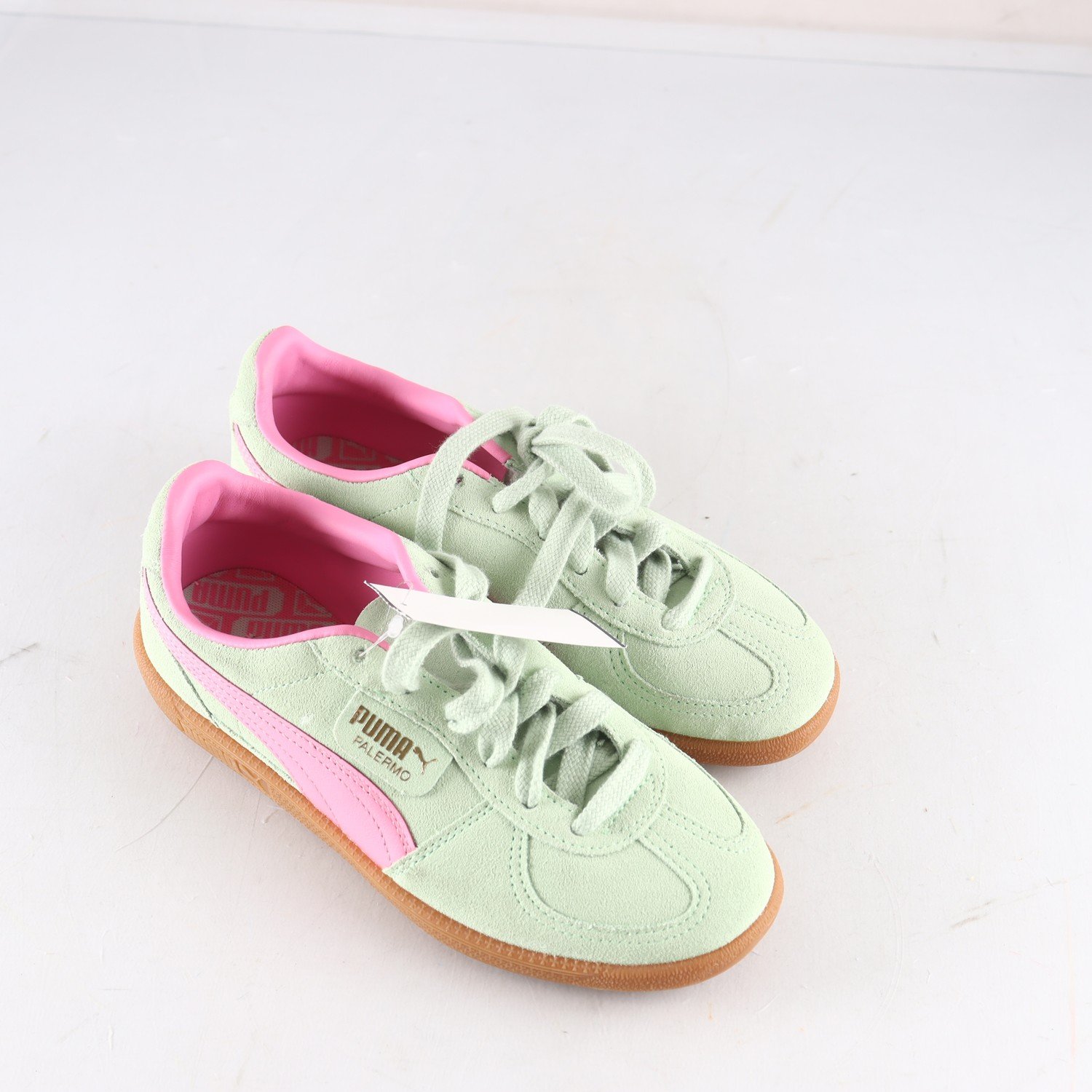 Sneakers, Puma, grön, rosa, stl. 37.5