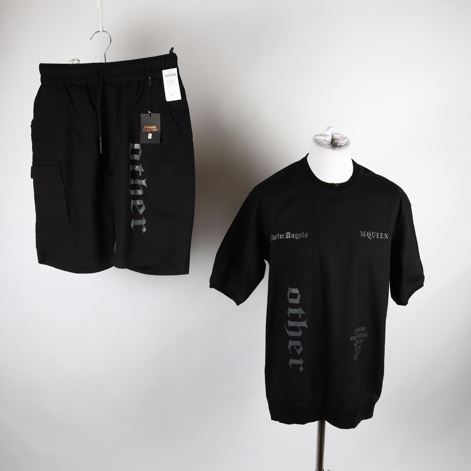 Tröja+shorts, Alexander Mcueen, svart, stl. L/XL