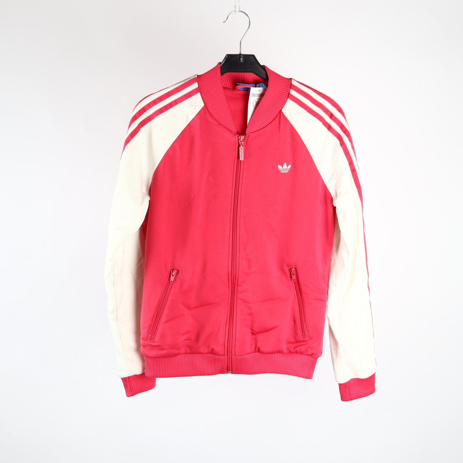 Sportjacka, Adidas, rosa, vit, stl. 40
