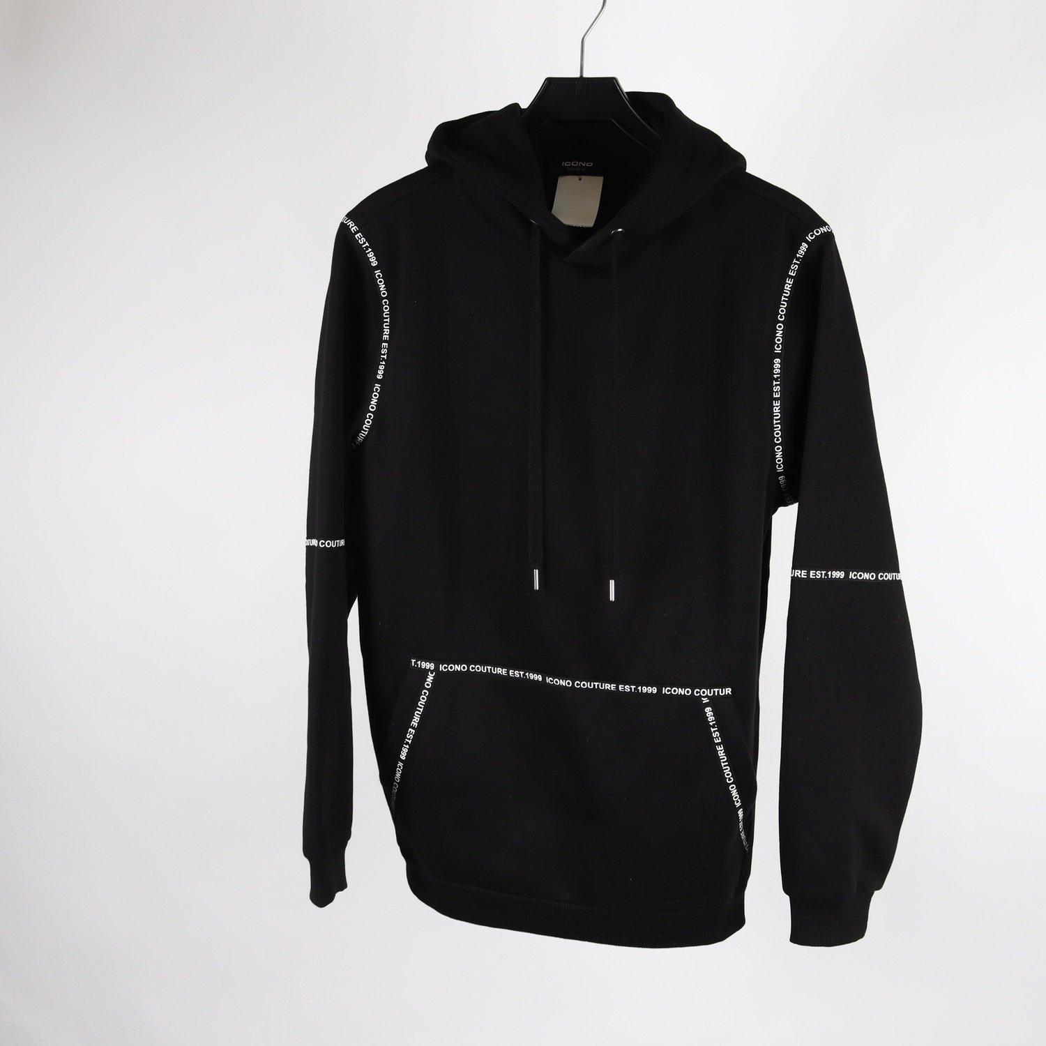 Hoodie, Icono, svart, stl. M