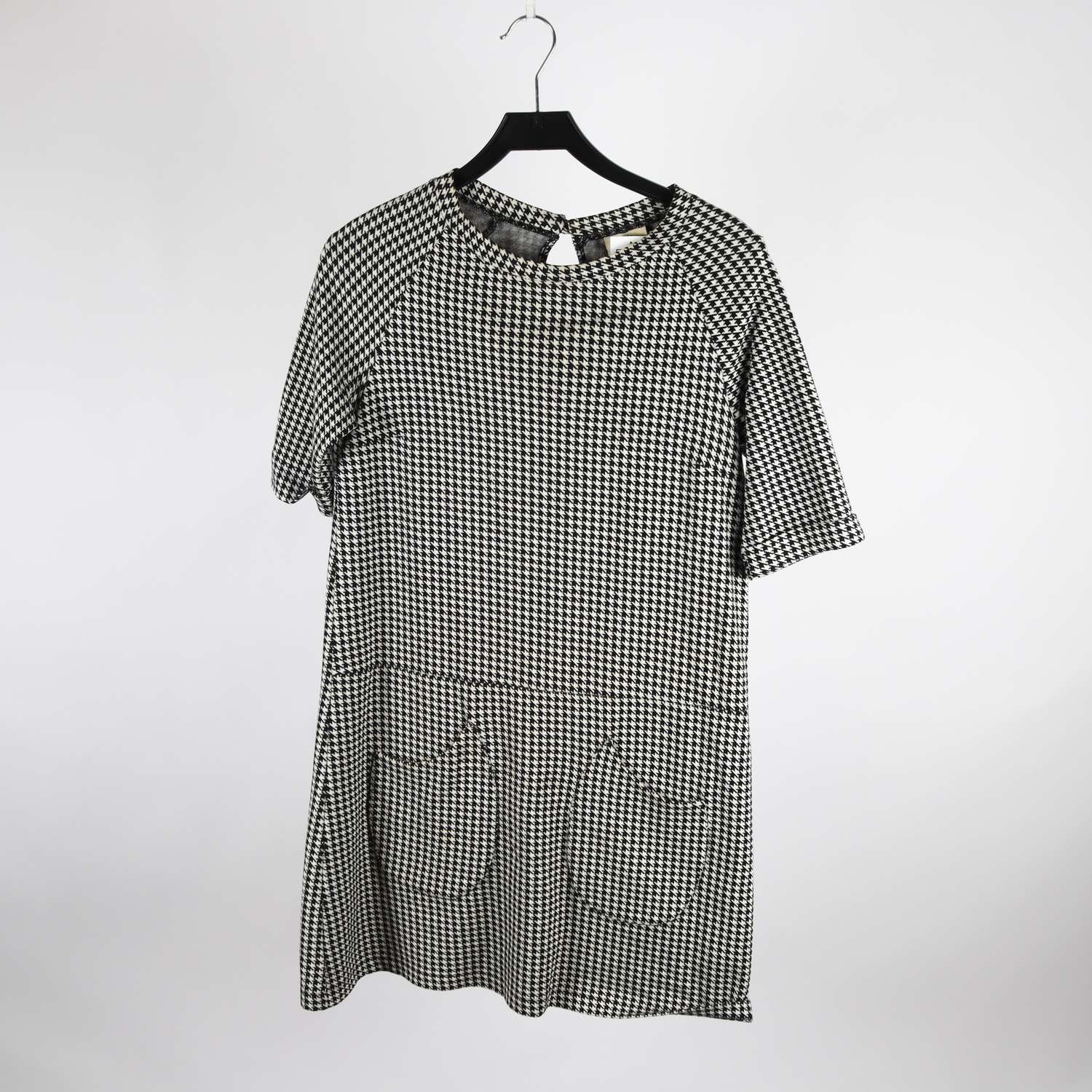 Klänning, Jumperfabriken, svart, vit, mönstrad, stl. M