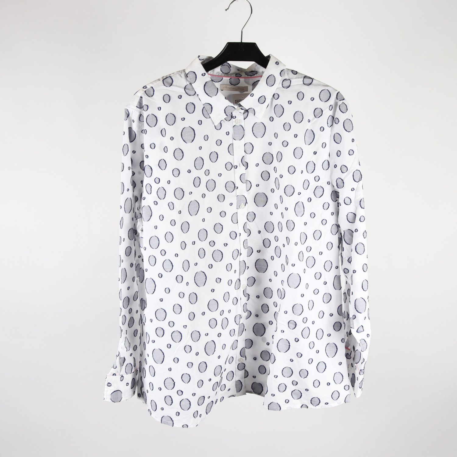 Blus, Christian Berg, vit, prickig, stl. 46