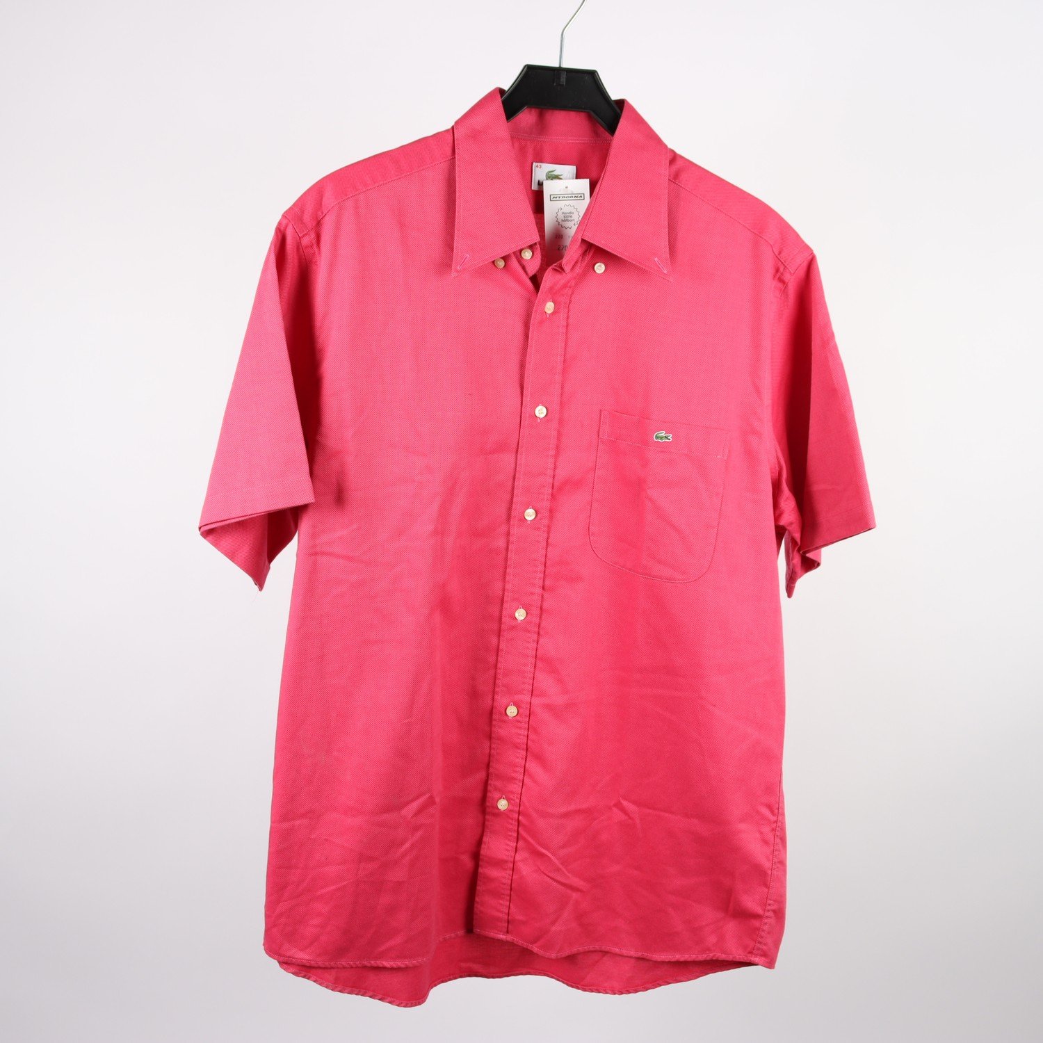 Skjorta, Lacoste, rosa röd, stl. 43