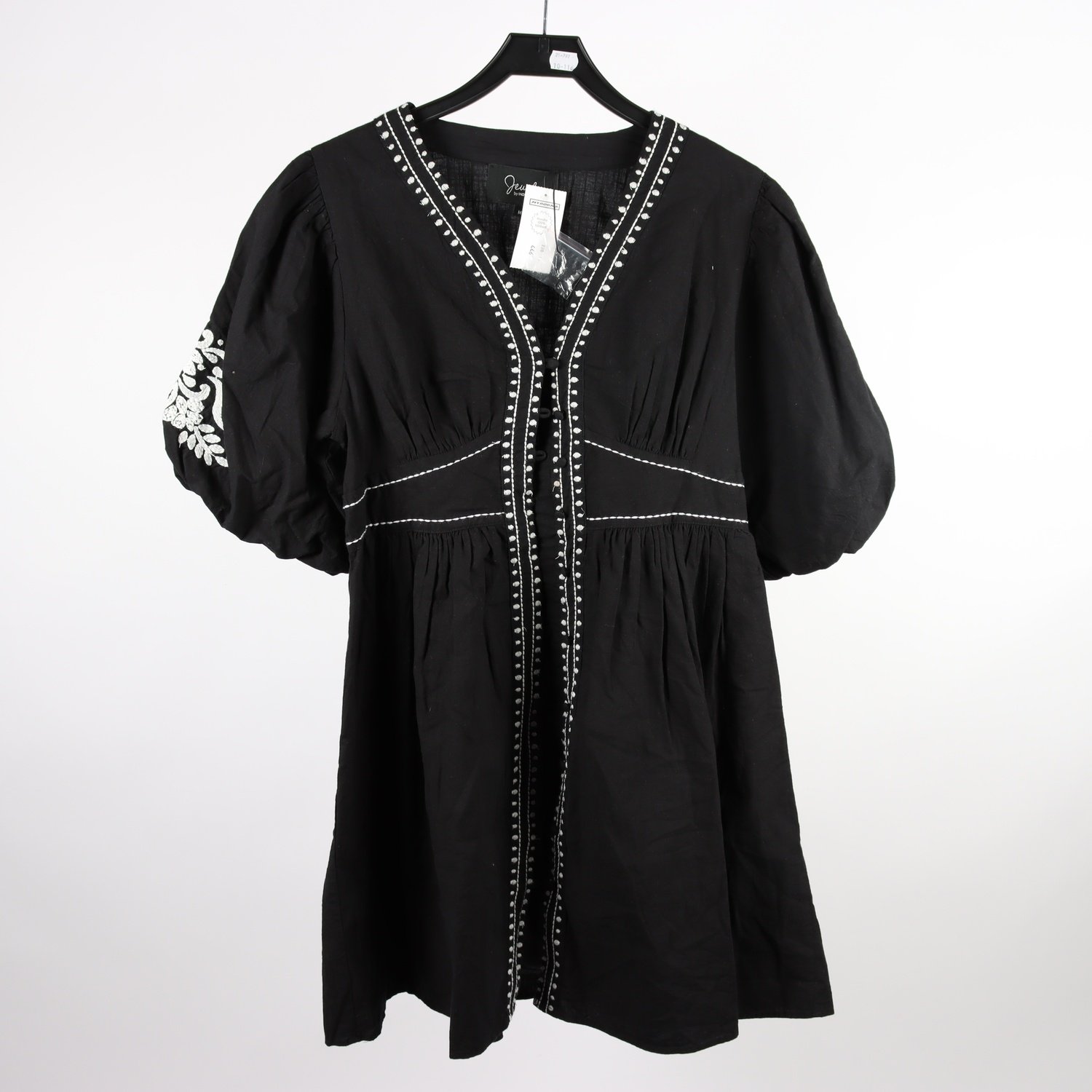Klänning, Jewels x Indiska, svart, broderad, stl. M