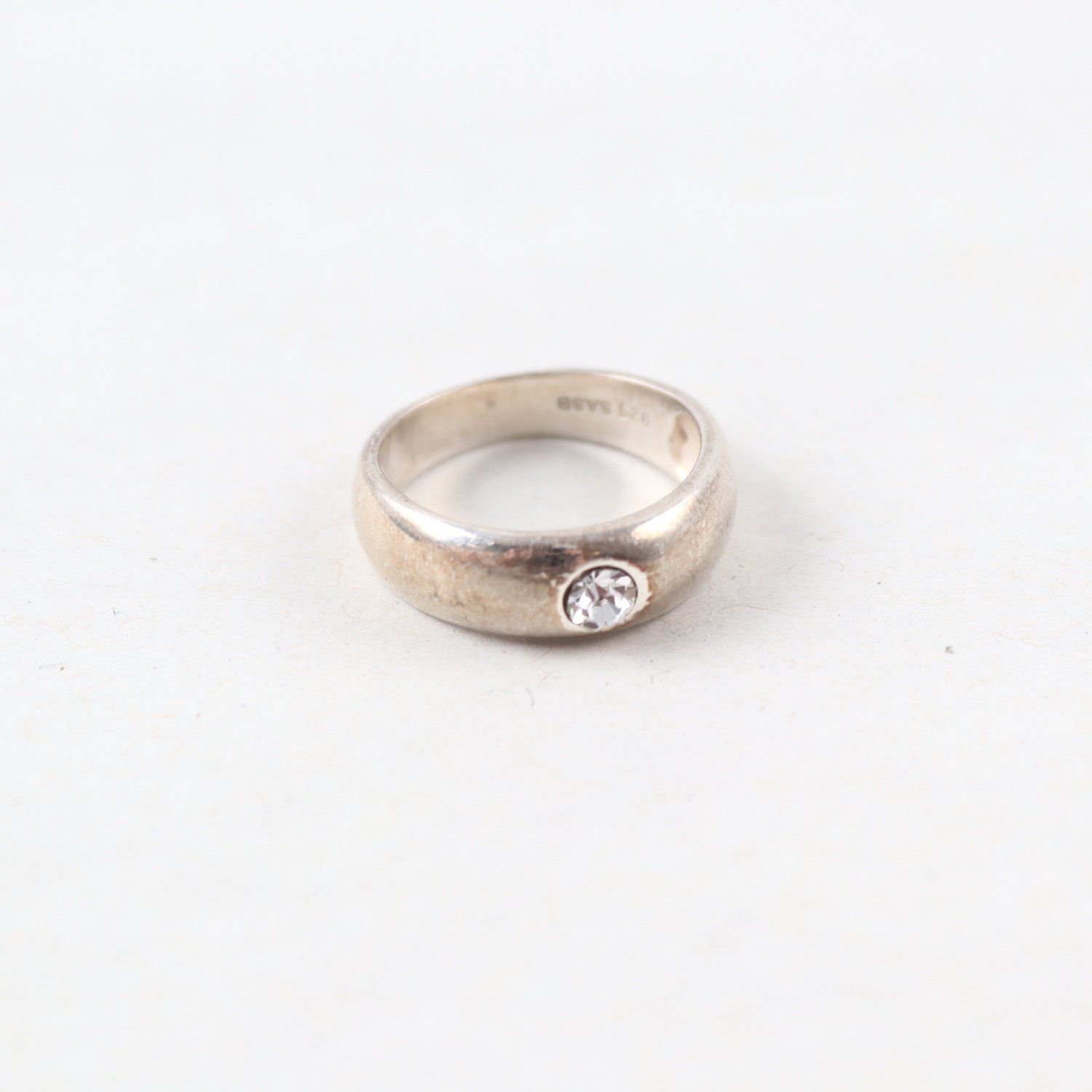Ring, Silver, Sten, Brv: 3,6g