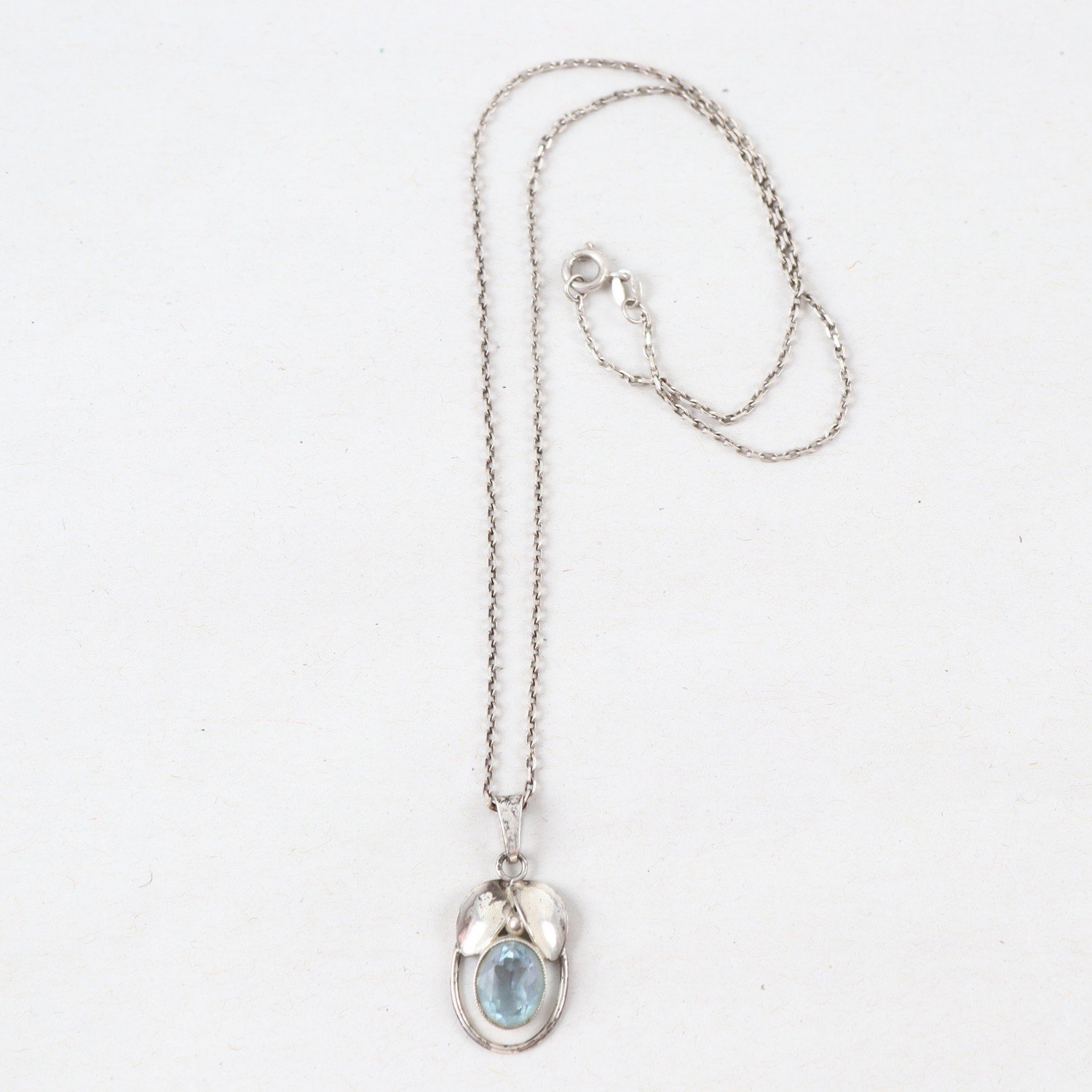 Halsband & Hänge, Silver, Glas, Brv: 4,3g