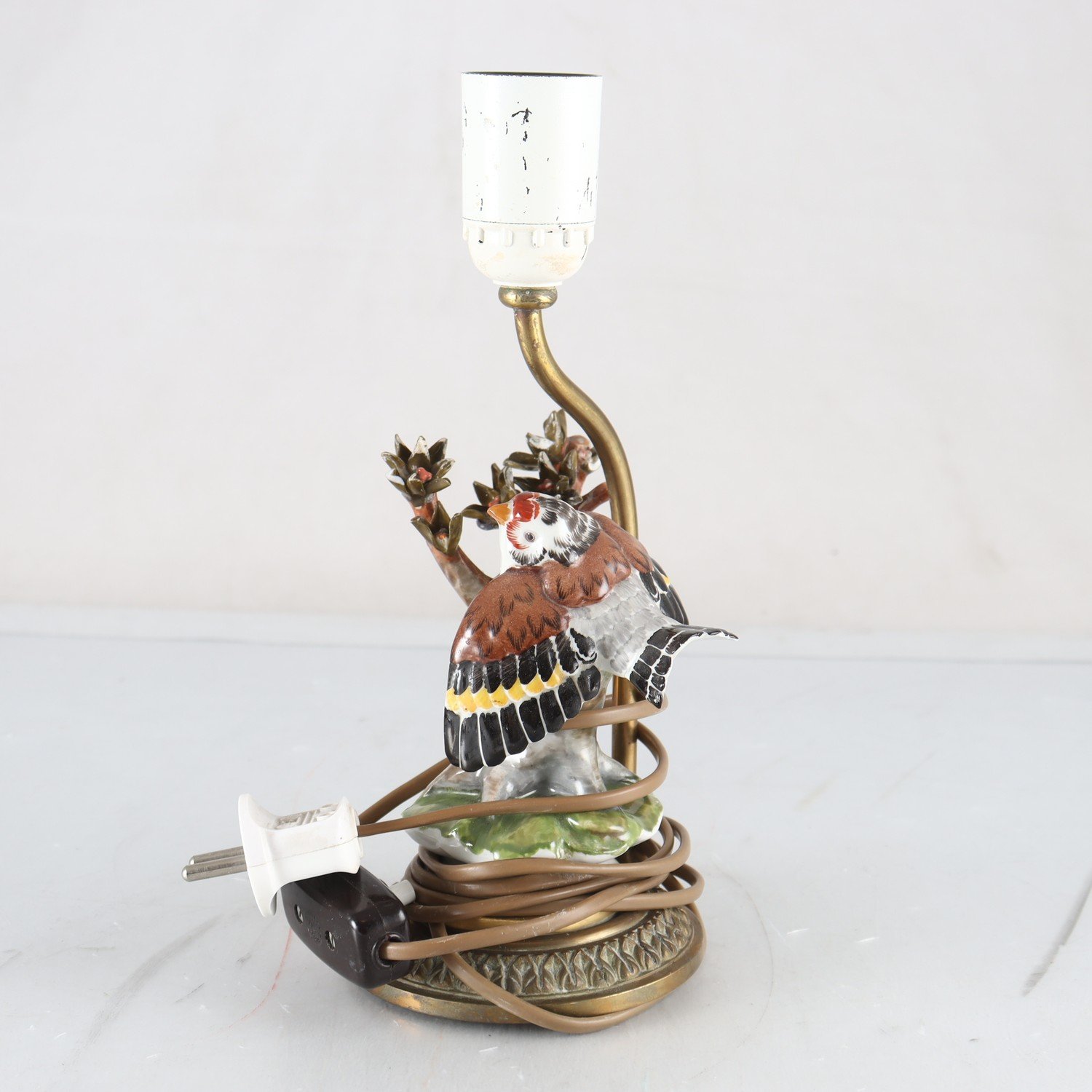 Bordslampa, Keramik, Metall. Samfraktas ej.