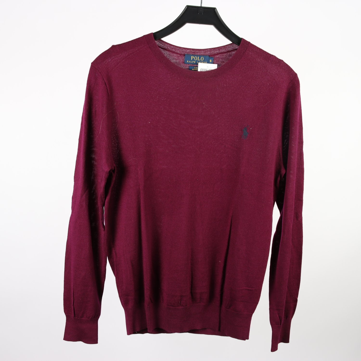 Tröja, Polo Ralph Lauren, vinröd, ull, stl. S