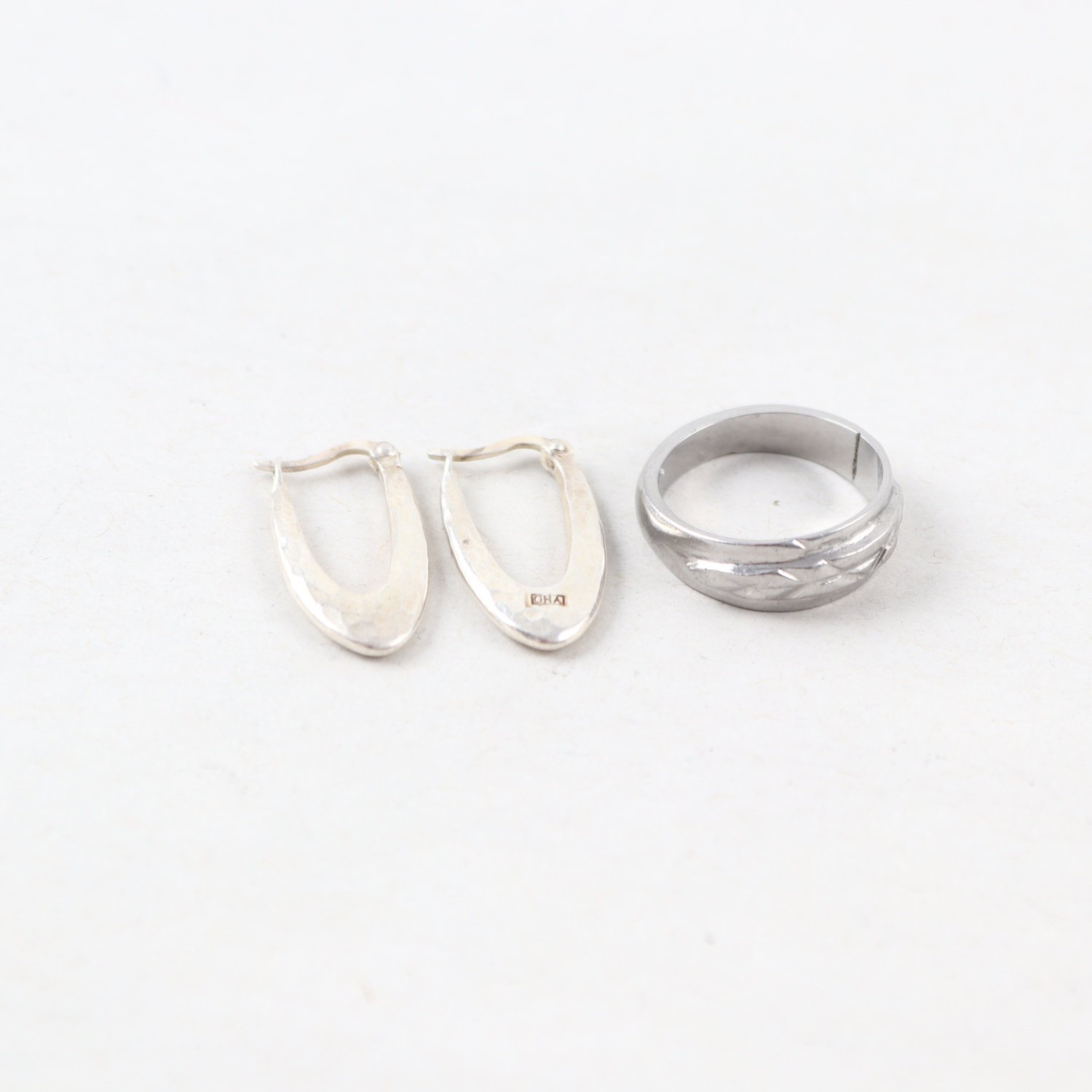 Silverset, Ring, Örhängen, Vikt: 6,5g