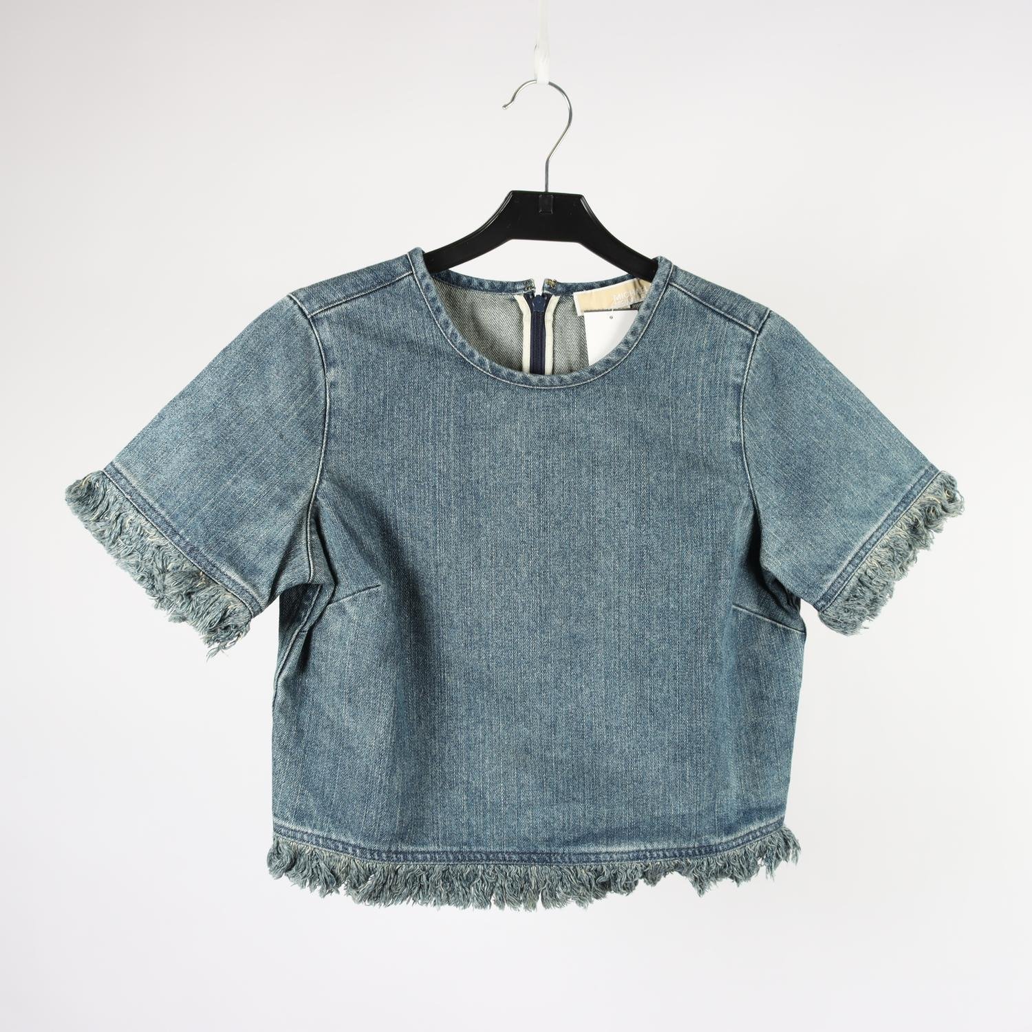 Blus, Michael Kors, blå, jeans, stl. XXS