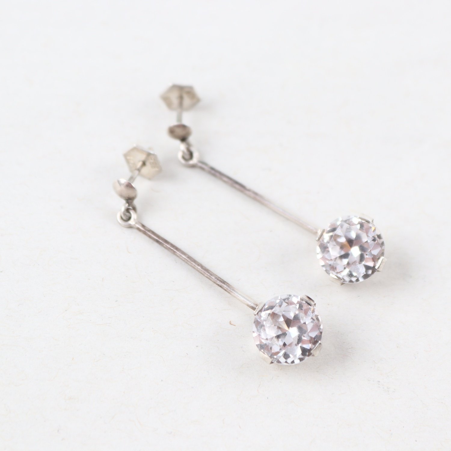 Örhängen, Silver, Glas, Brv: 4,7g