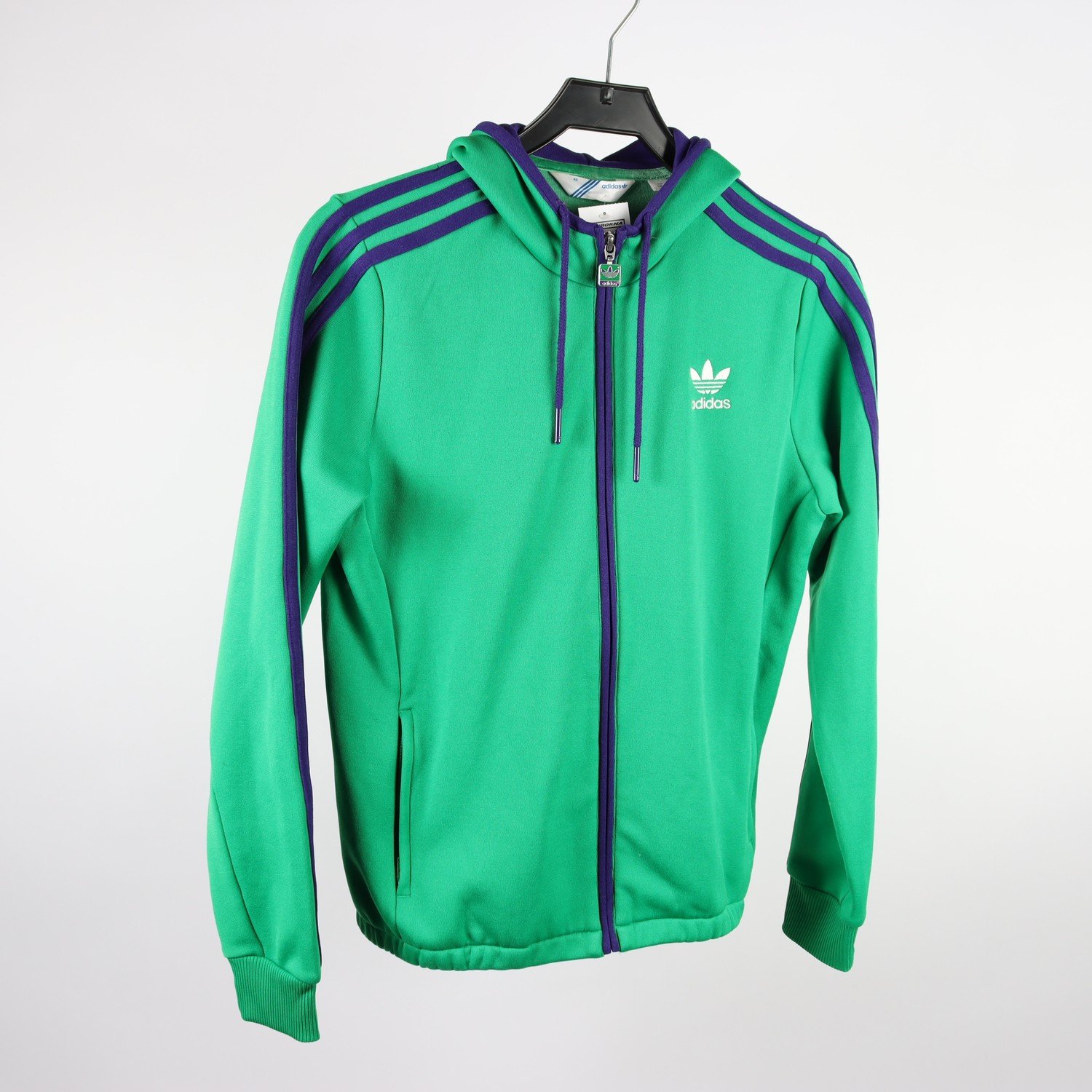 Träningsjacka, Adidas, grön, lila, stl. 40