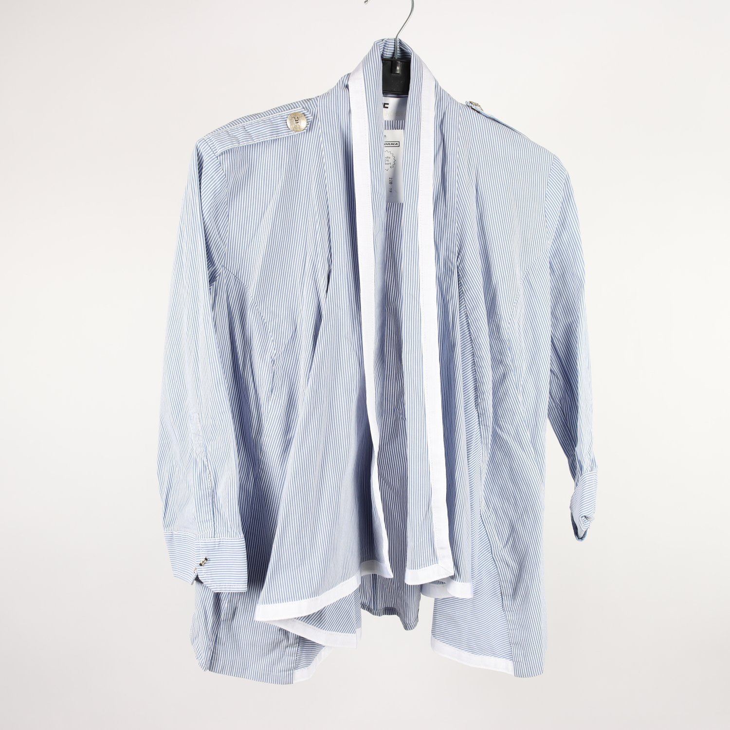 Sommarjacka, Elisabetta Franchi Jeans, blå, vit, randig, stl. 44