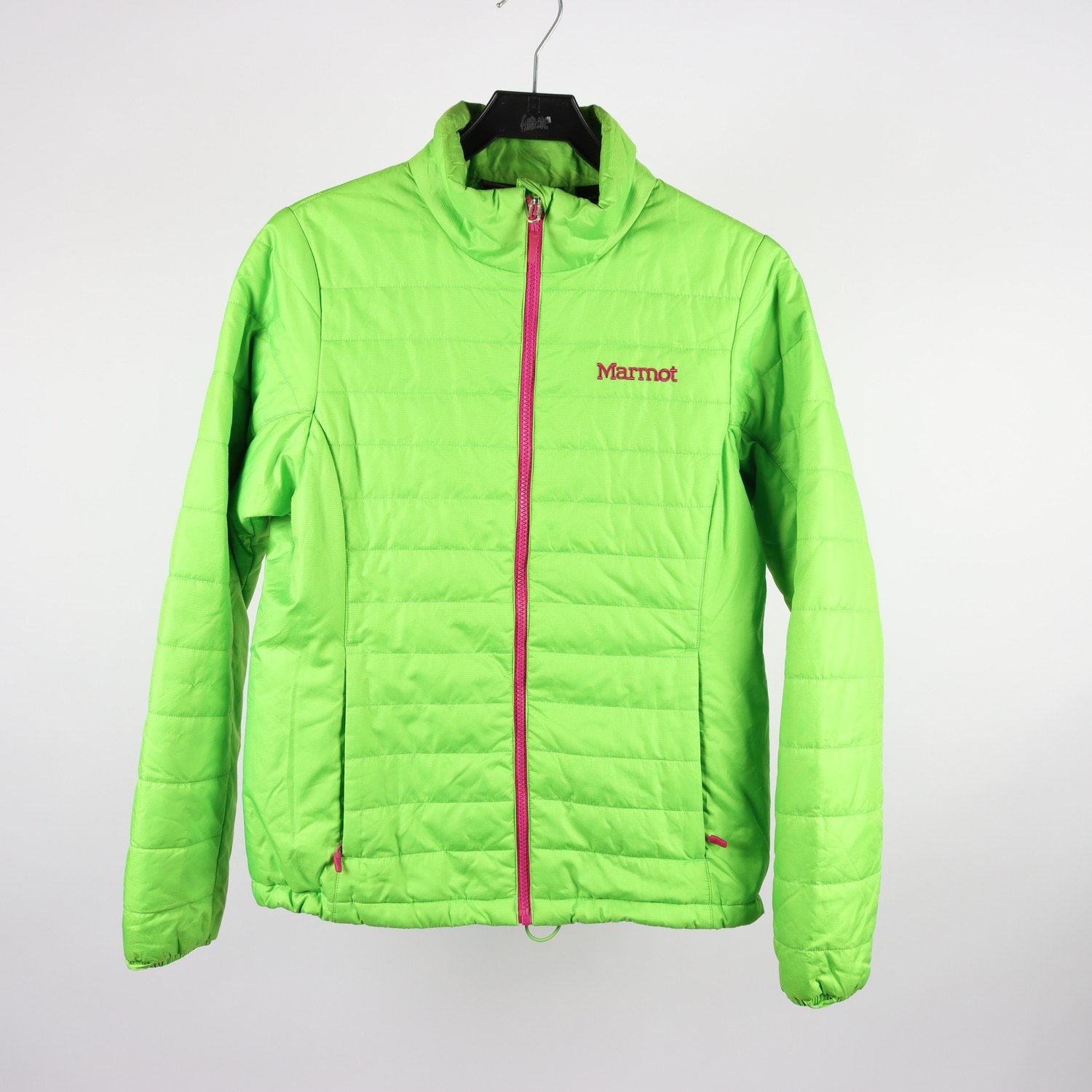 Täckjacka, Marmot, grön, rosa, stl. M