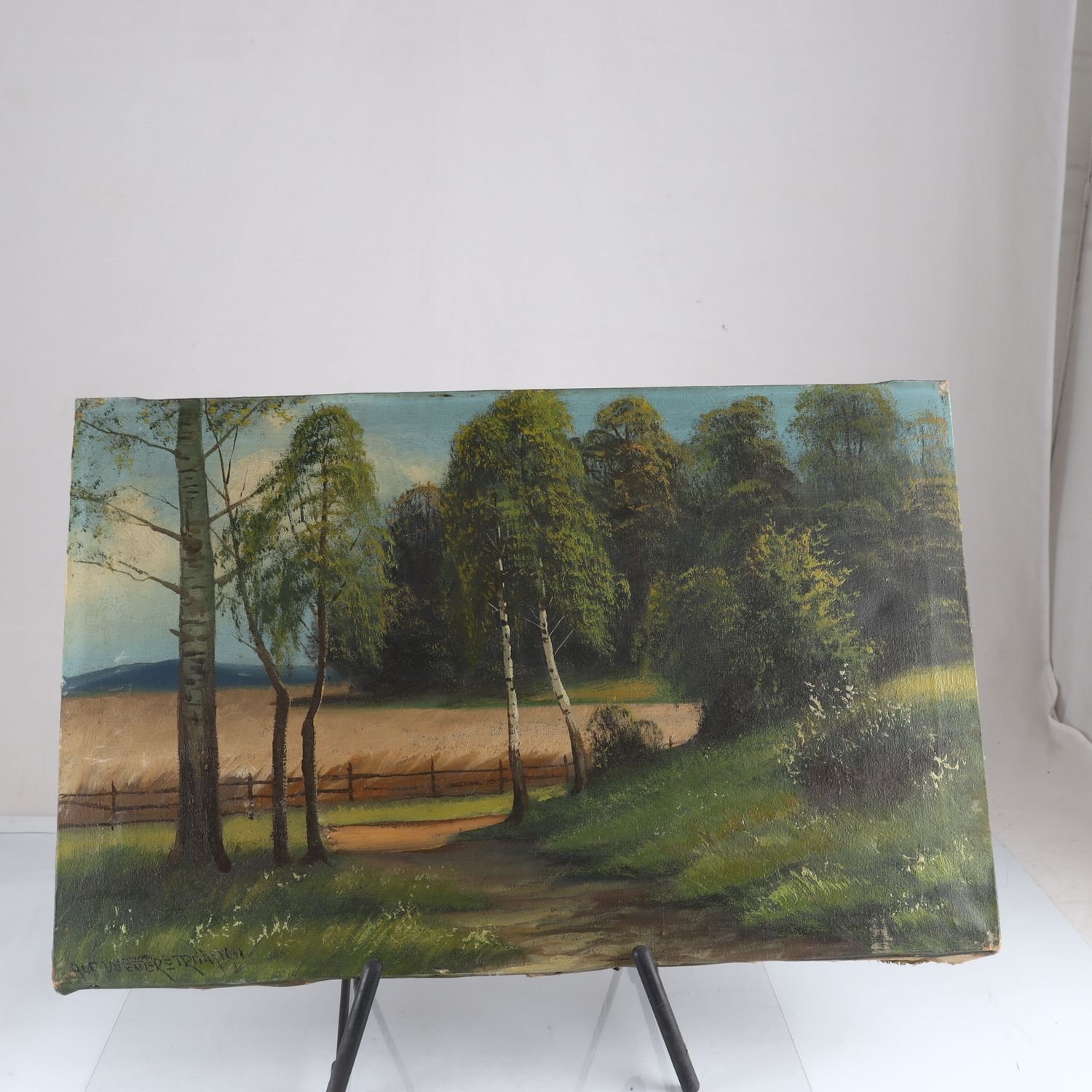 Olja på duk, landskap, Alf Wetterström, (1863-1911). Endast avhämtning.