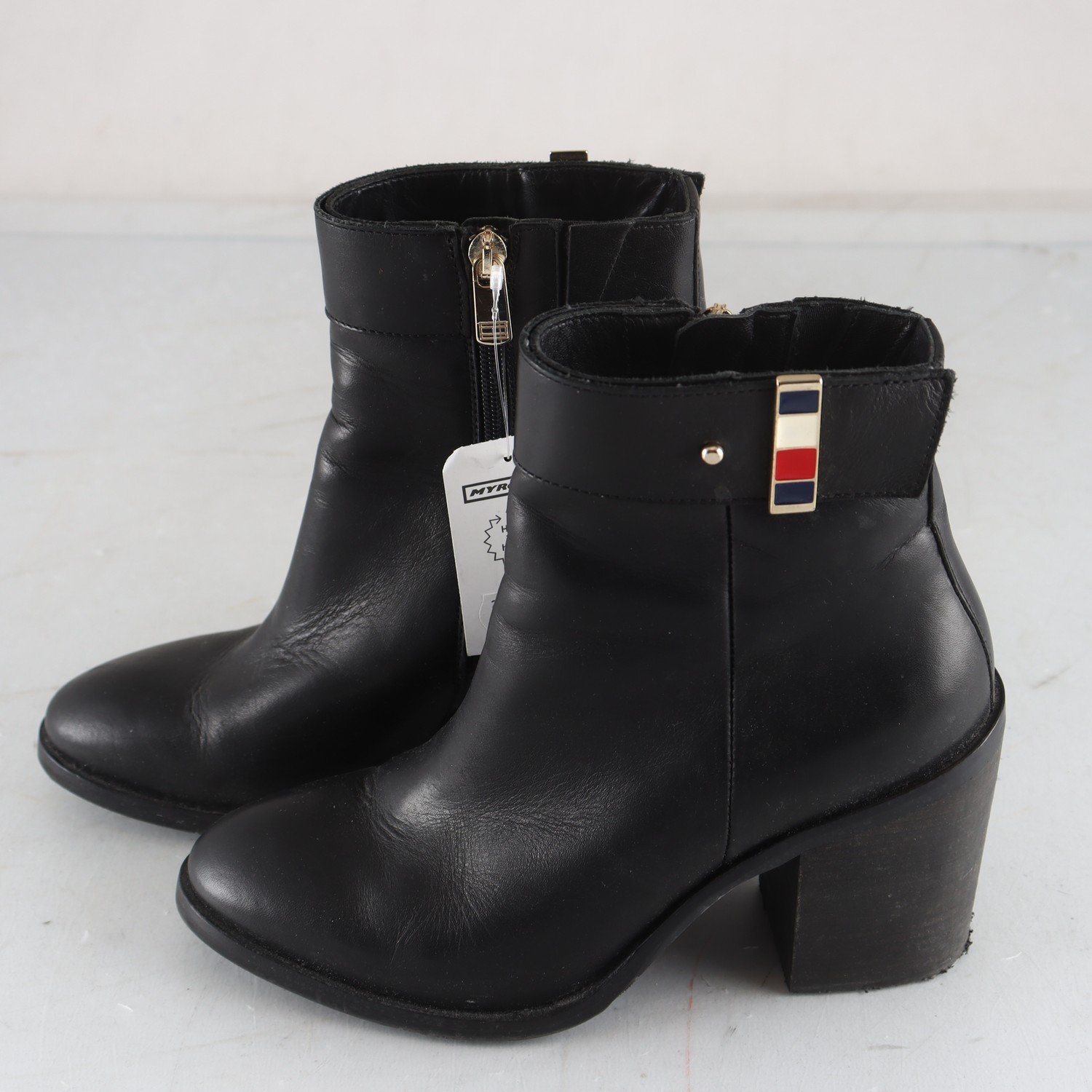Ankelboots, Tommy Hilfiger, svart, stl. 39