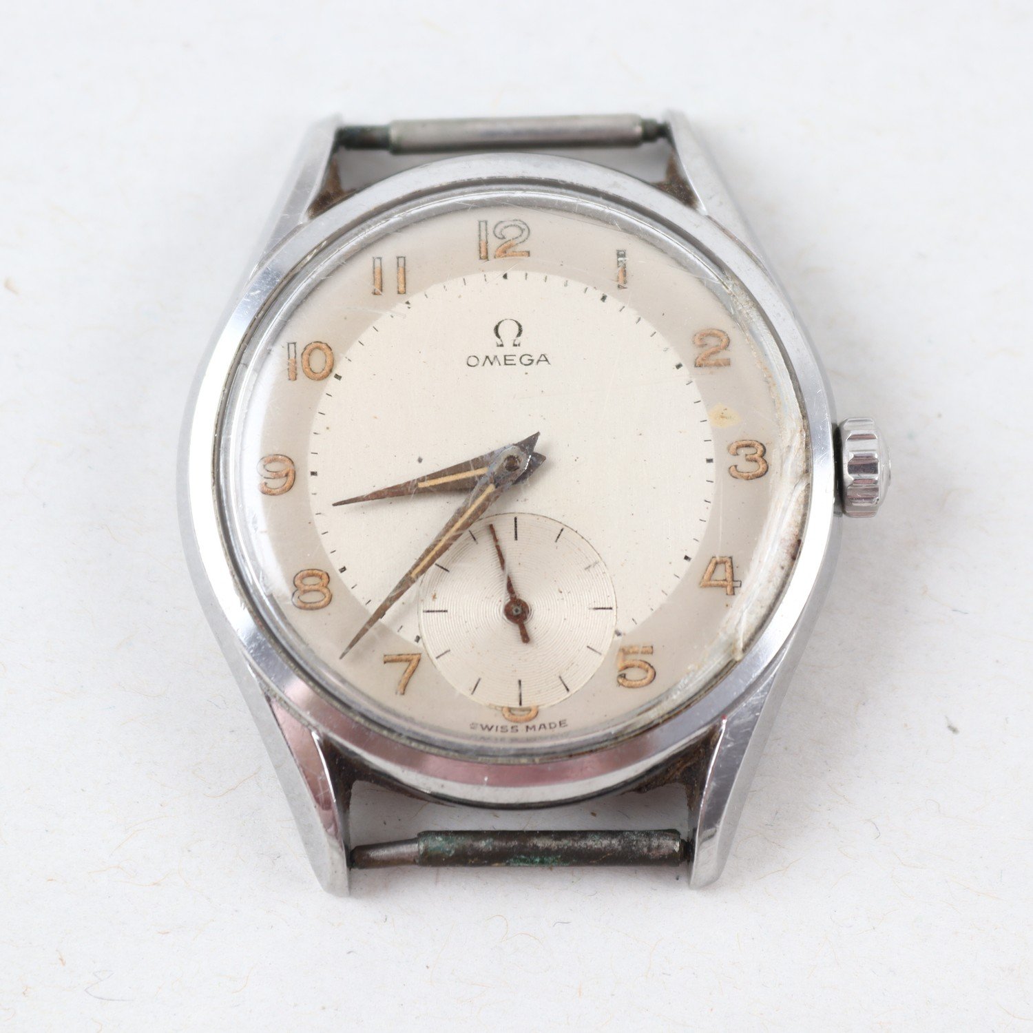 Armbandsur, stål, Omega, manuell, 1950-tal