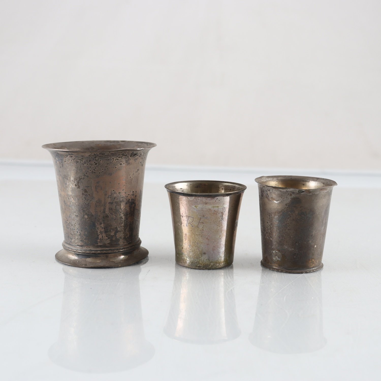 Bägare, silver, ABG, SAA, CGH, Stockholm, 3 st