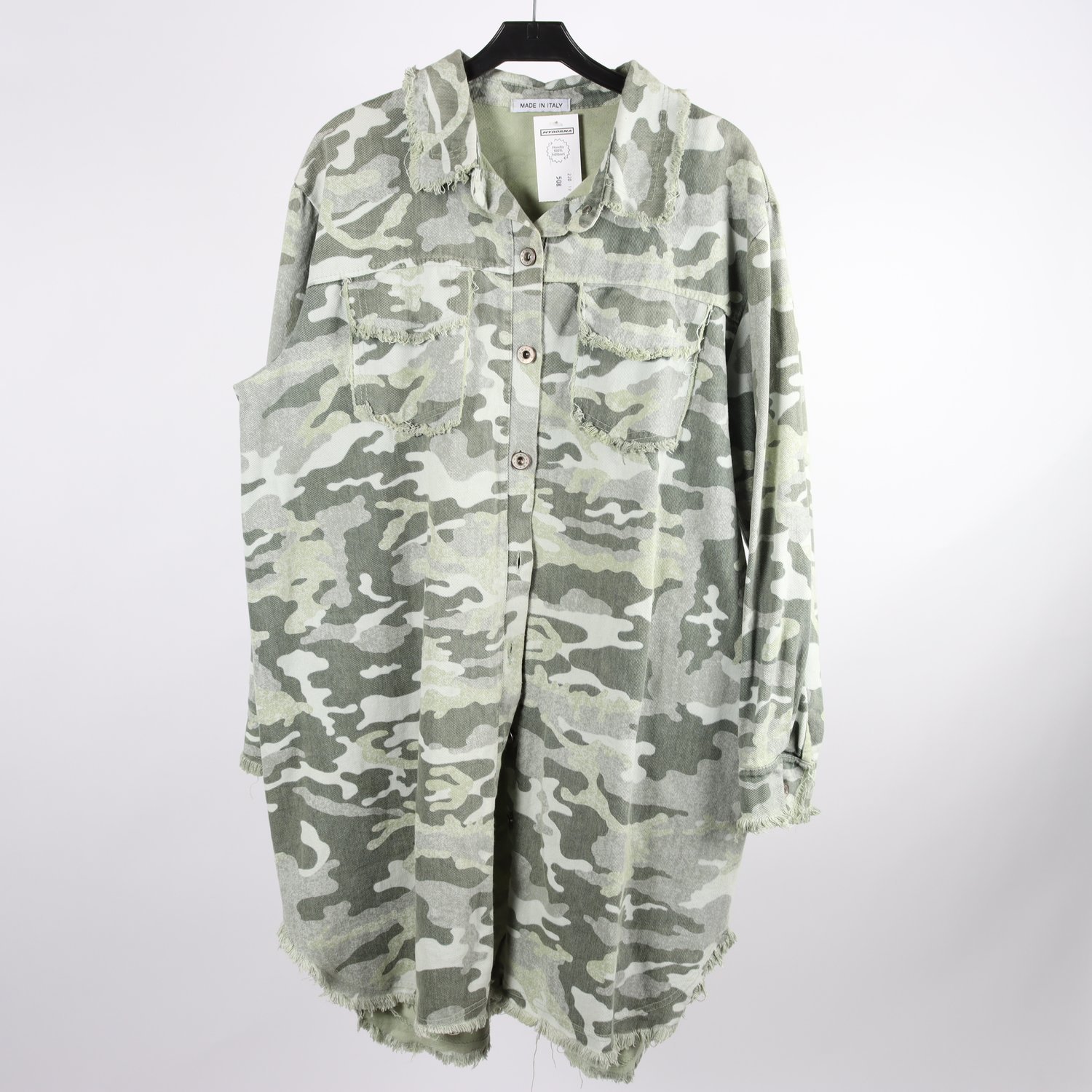 Klänning, Made in Italy, grön, camo, stl. ca. L/XL