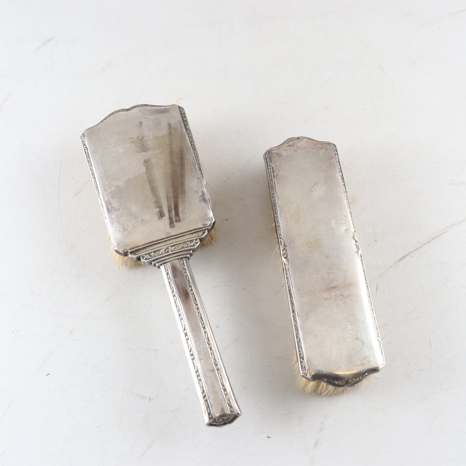 Borstar, silver, 830, kattfot, 2 st.