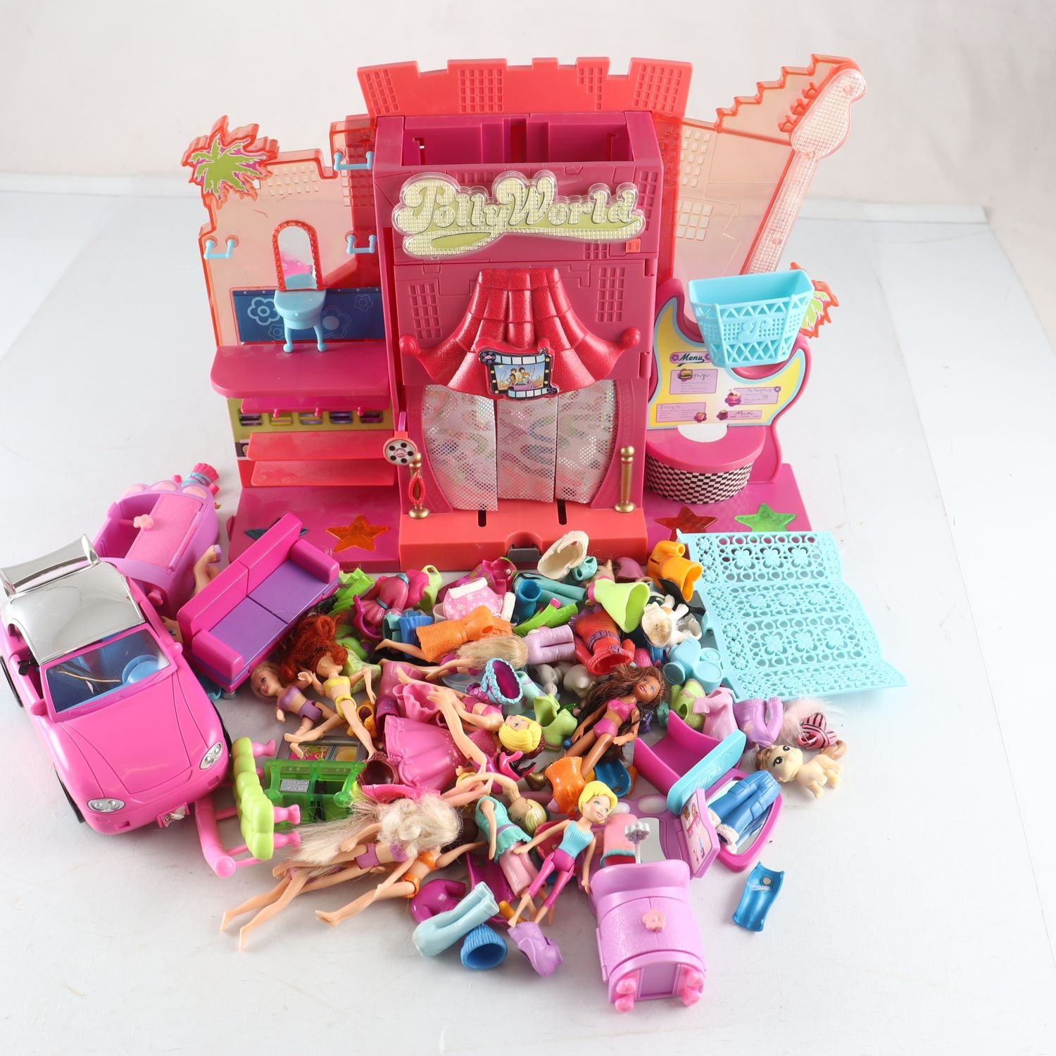 Dockor med tillbehör, Polly Pocket, Mattel. Samfraktas ej.