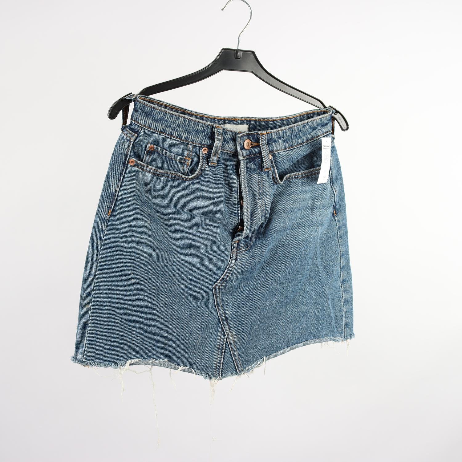 Jeanskjol, H&M, blå, stl. 36