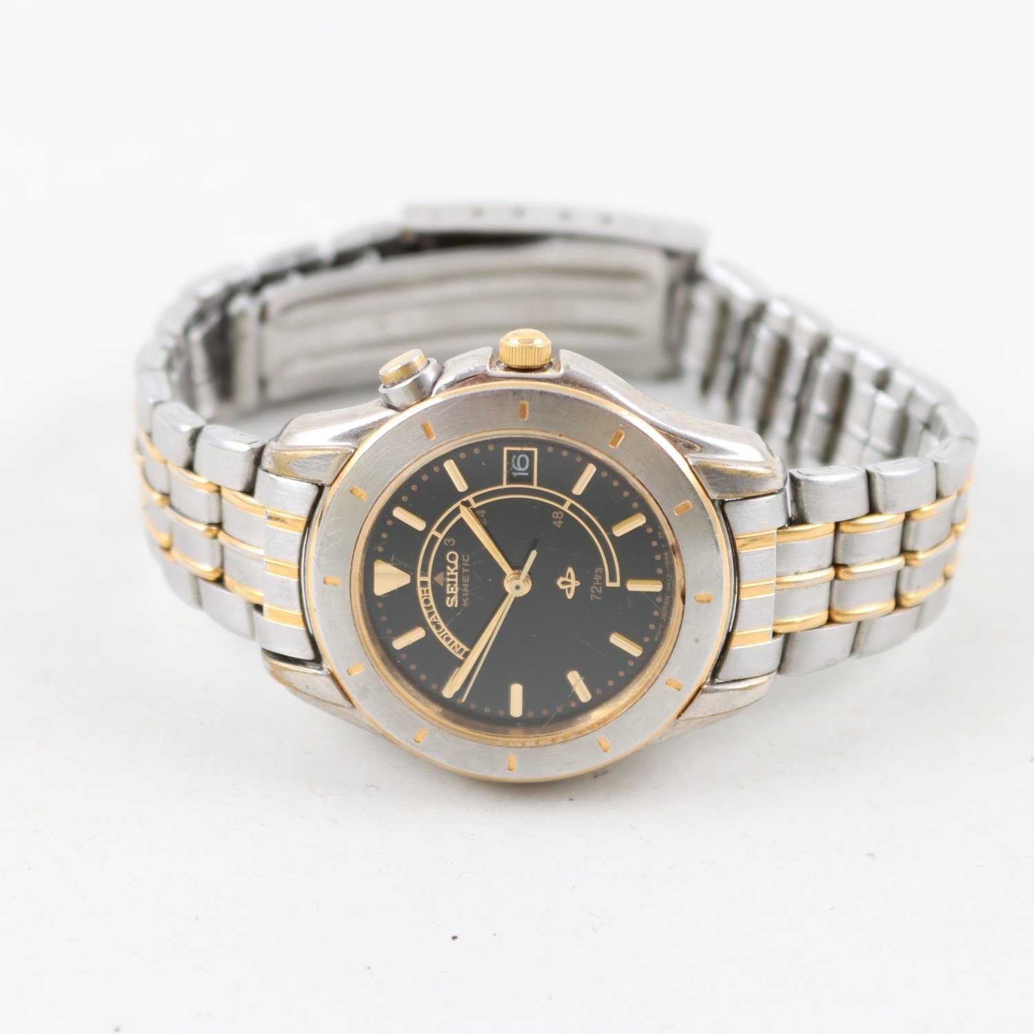 Armbandsur, stål, Seiko Kinetic, datum