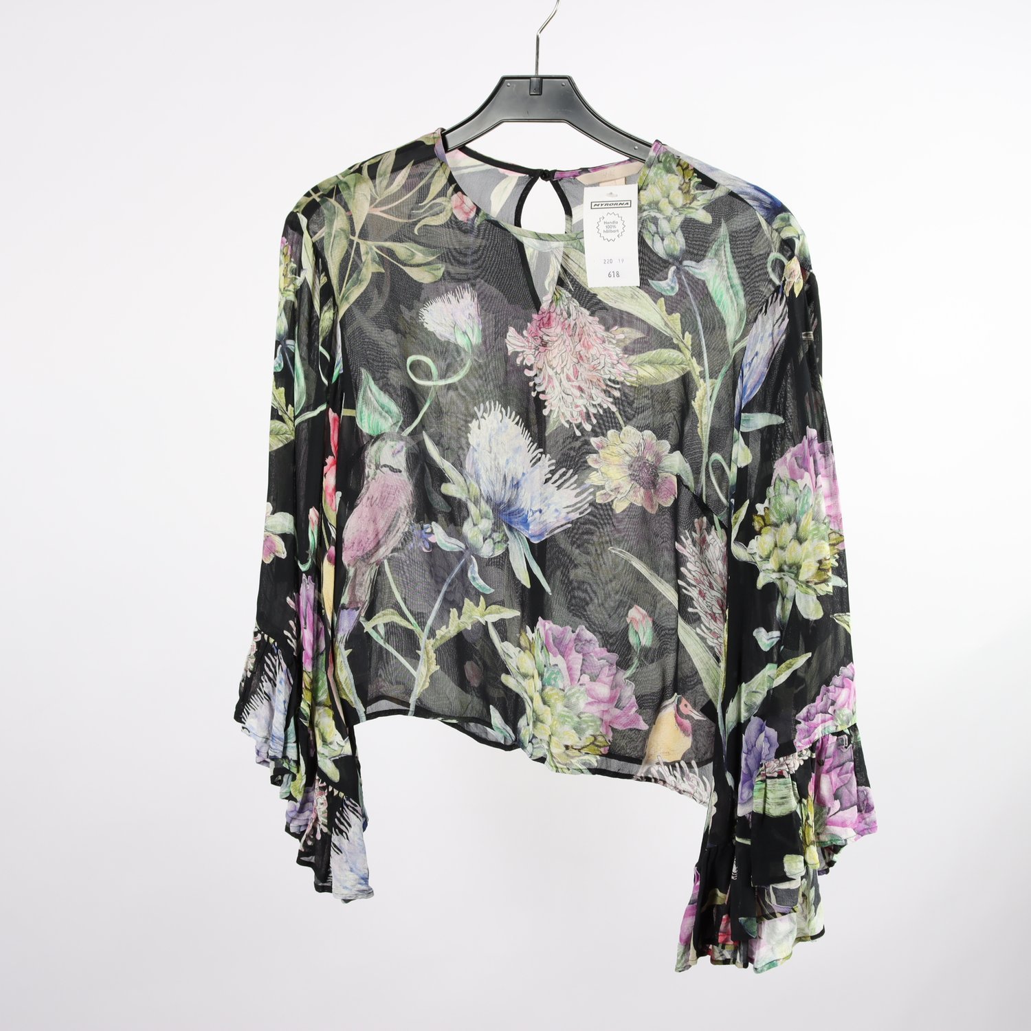 Blus, H&M, mönstrad, stl. 34