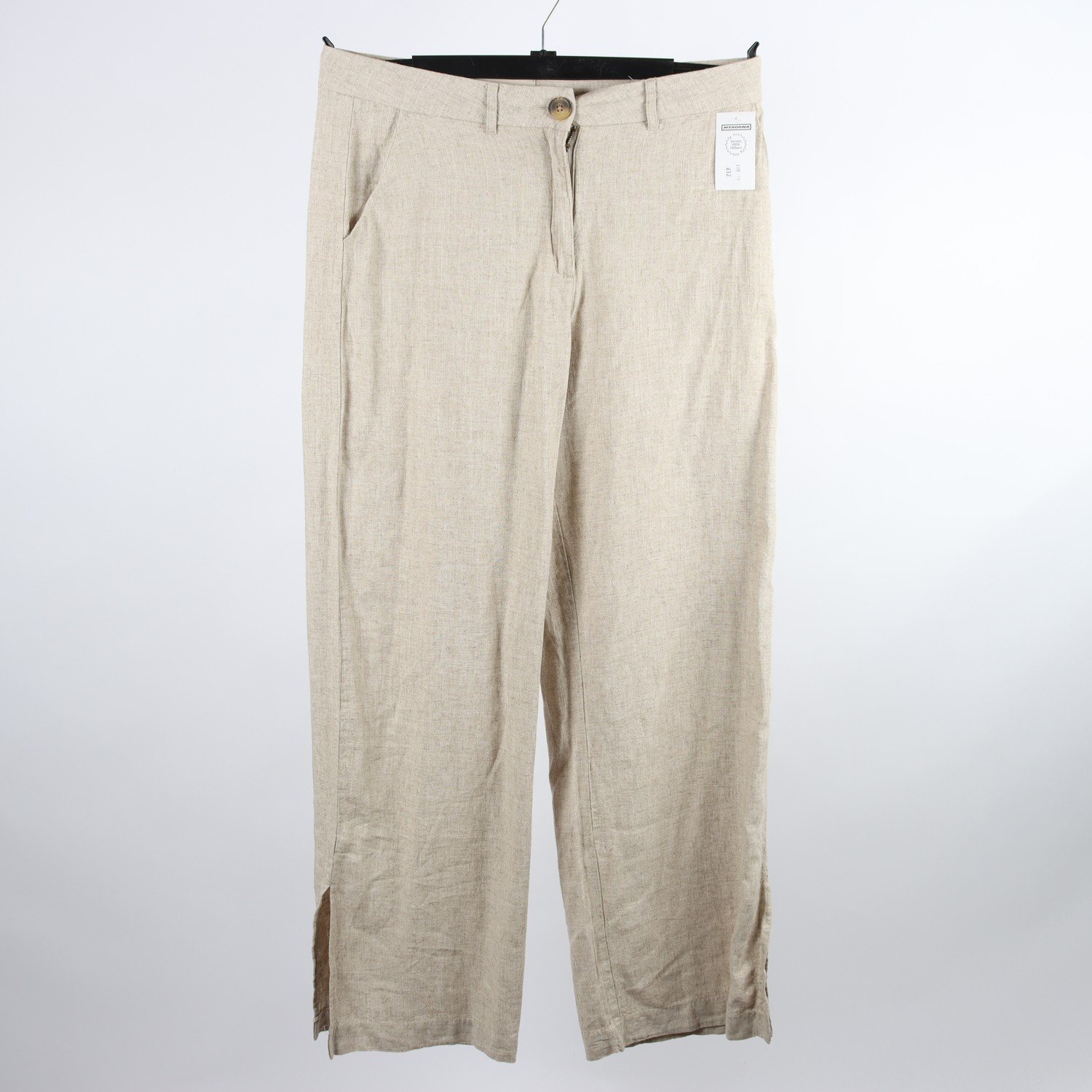 Byxor, Free / Quent, beige, lin, stl. M