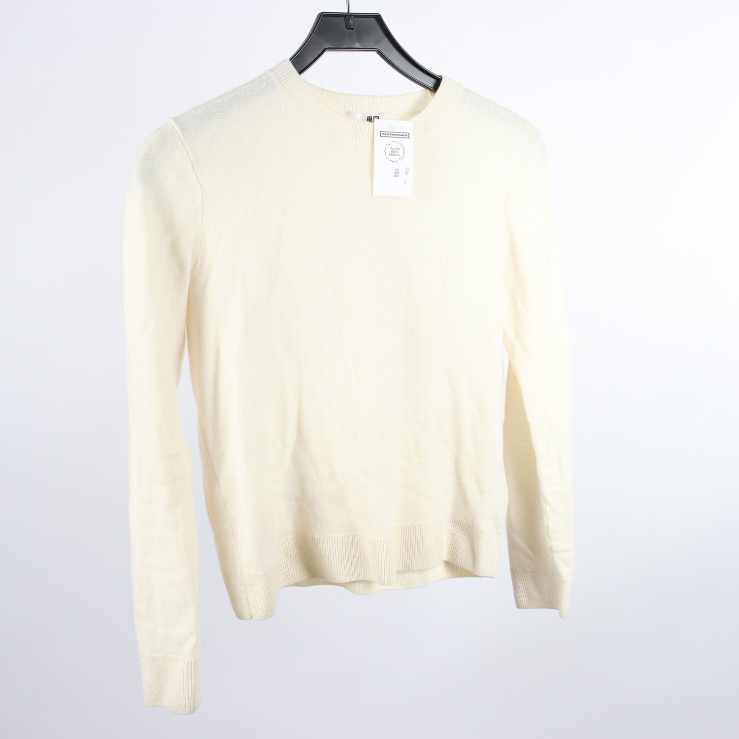 Tröja, Uniqlo, vit, cashmere, stl. S
