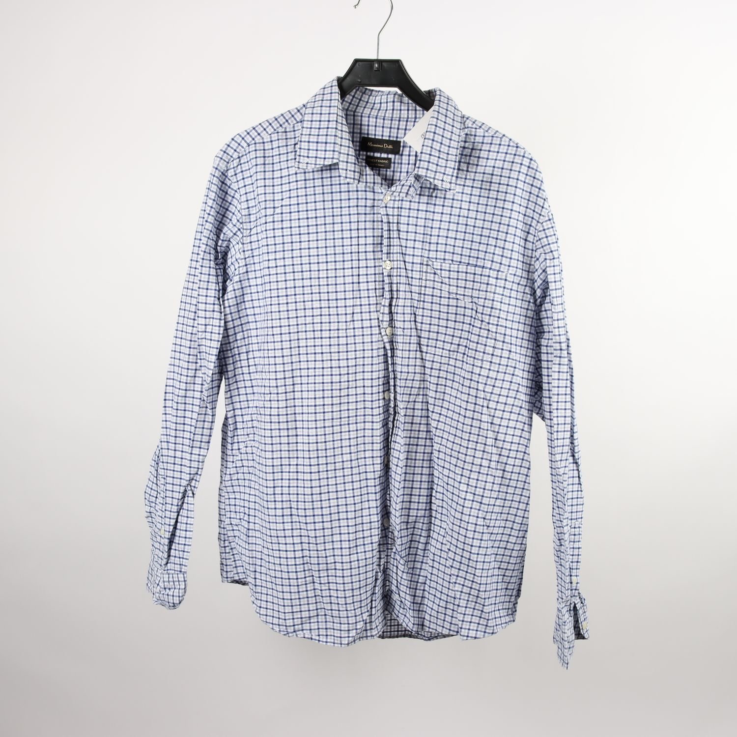 Skjorta, Massimo Dutti, vit, blå, stl. XXL