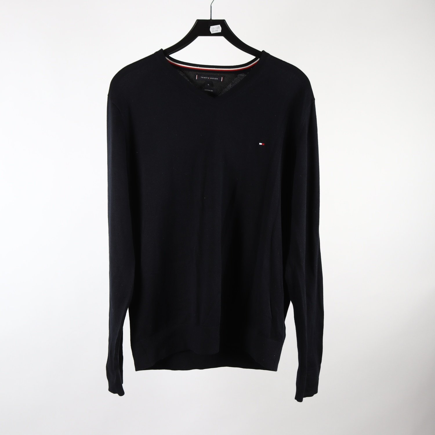 Stickad tröja, Tommy Hilfiger, sidenblandning, stl. XL