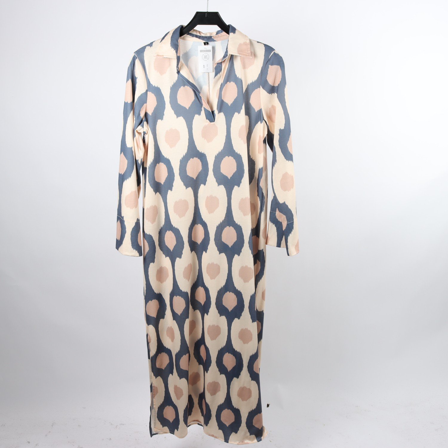 Klänning, Okänd, beige, grå, stl. M