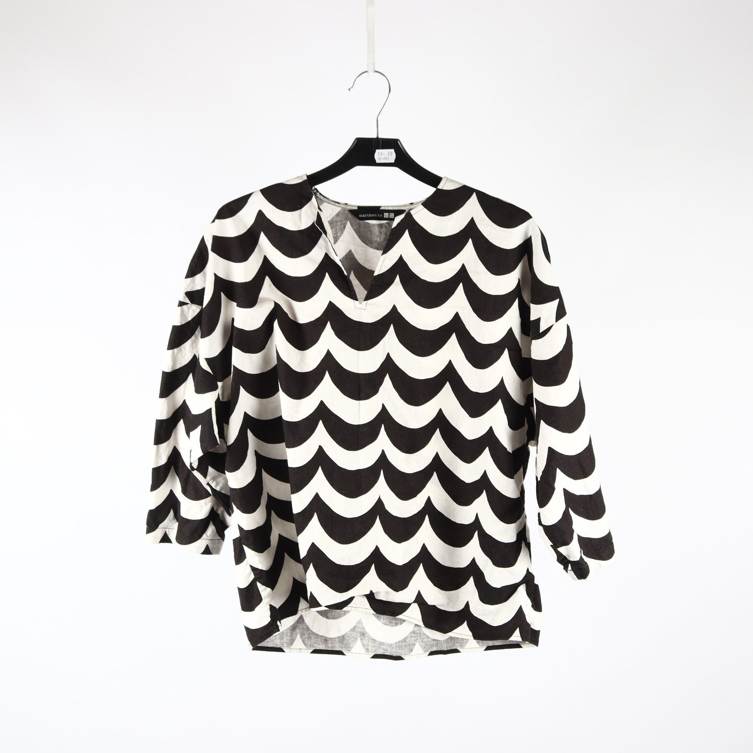 Blus, Marimekko x Uniqlo, linblandning, stl. S