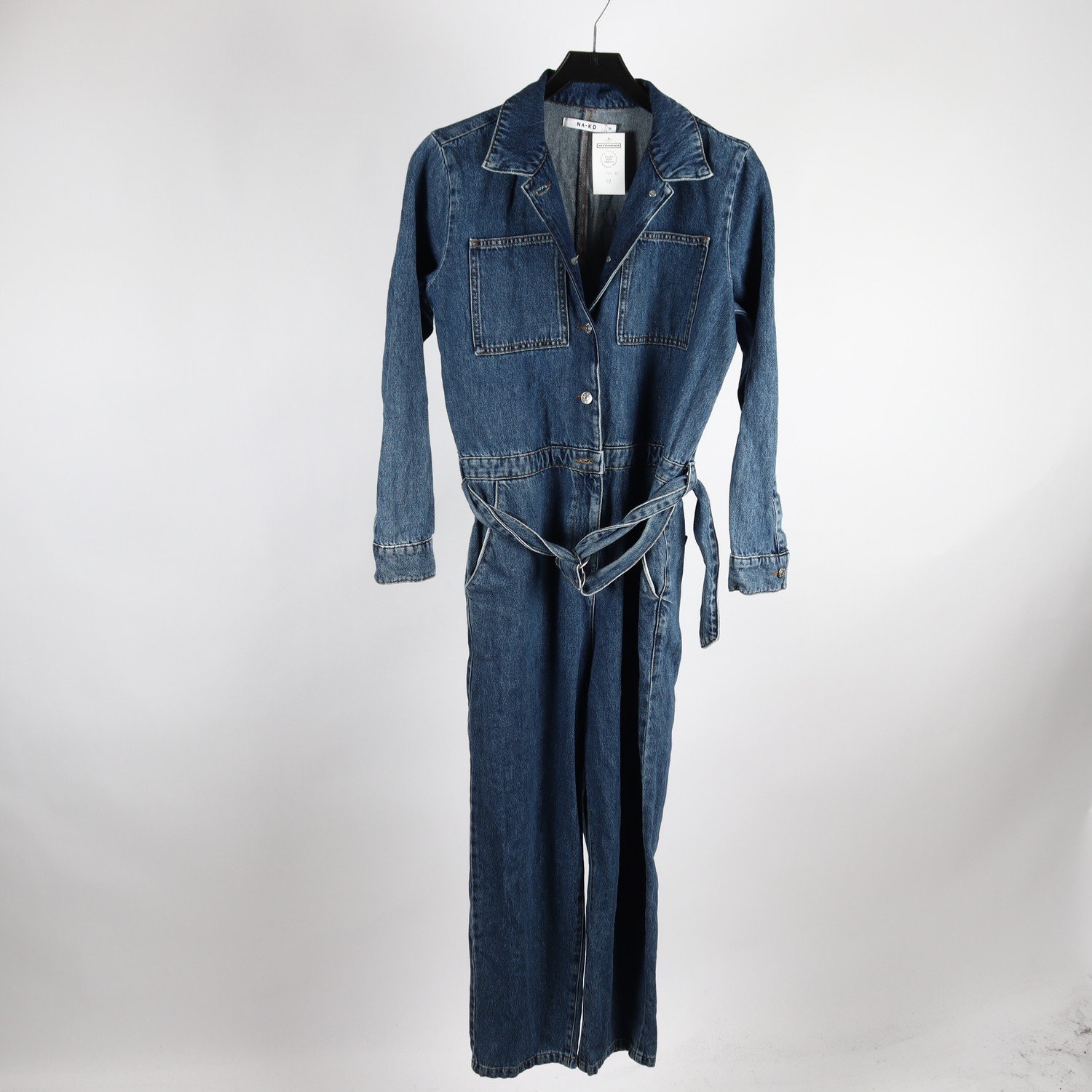 Byxdress, denim, NA-KD, blå, stl. 38