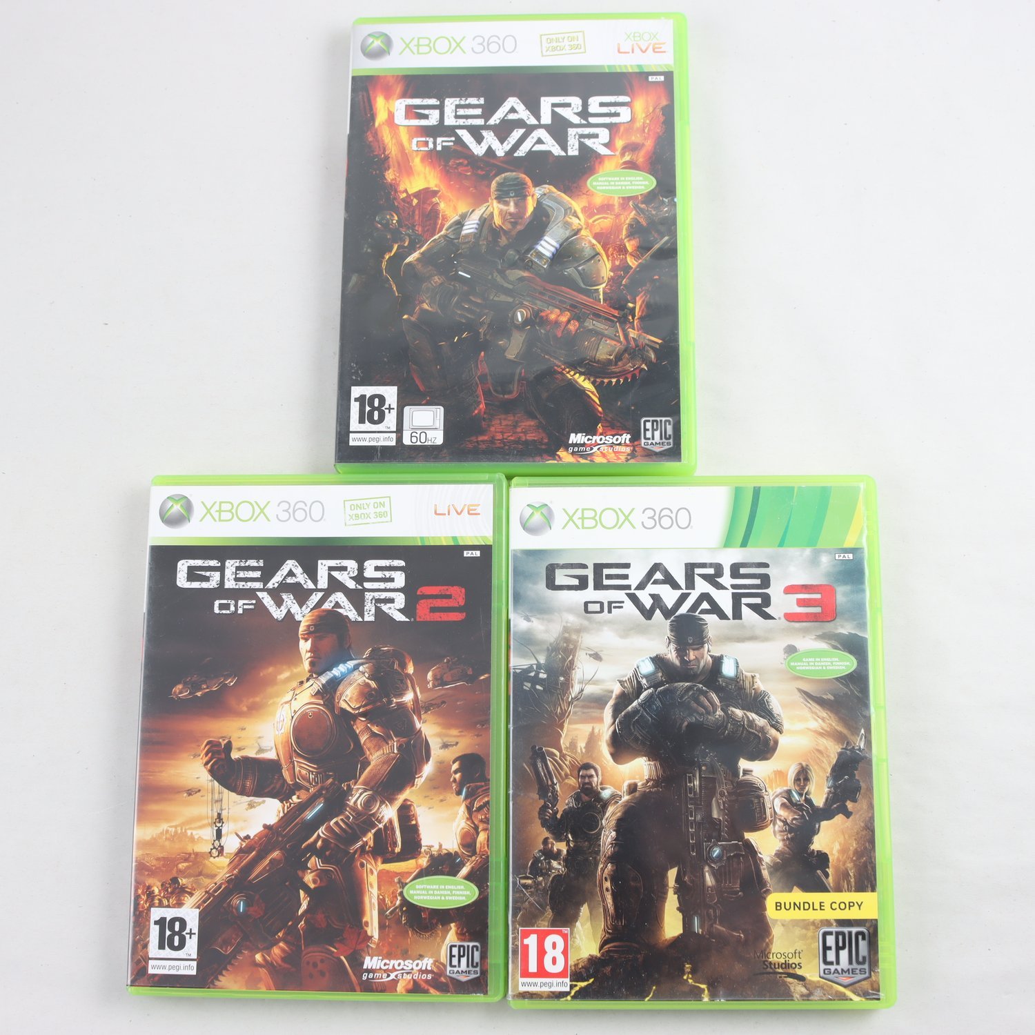 Spel, Gears of war 1-3, Xbox 360
