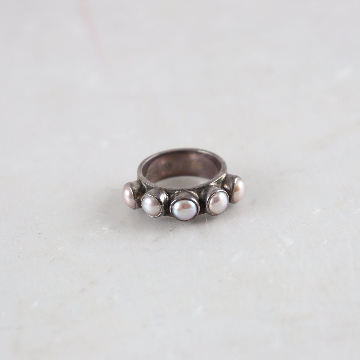 Ring, Moment 23, Silver 925, pärlor, brv: 8,5 g.